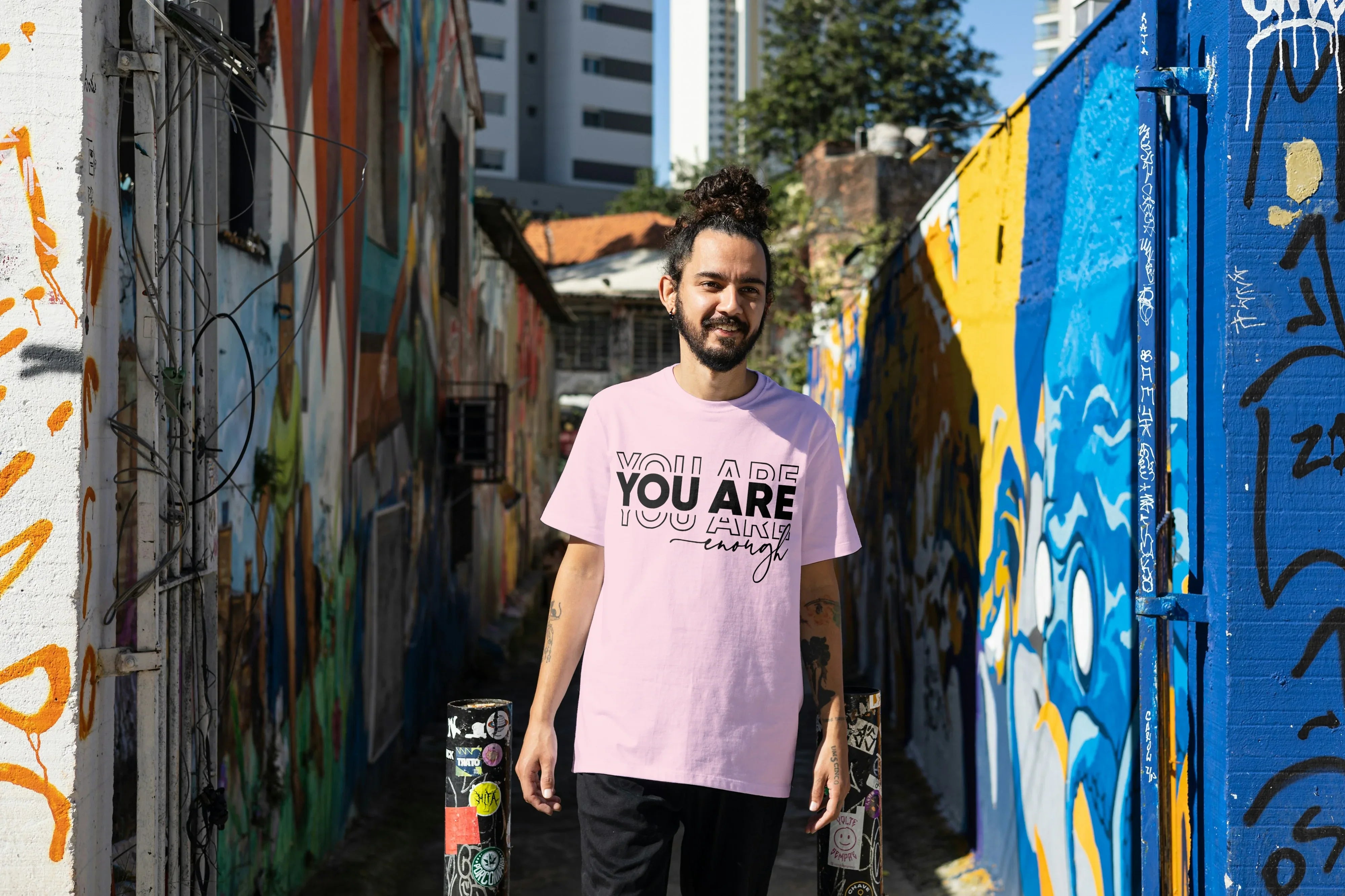 You Are Enough Graphic Oversized Classic T-Shirt for Men - Not So Suttle
