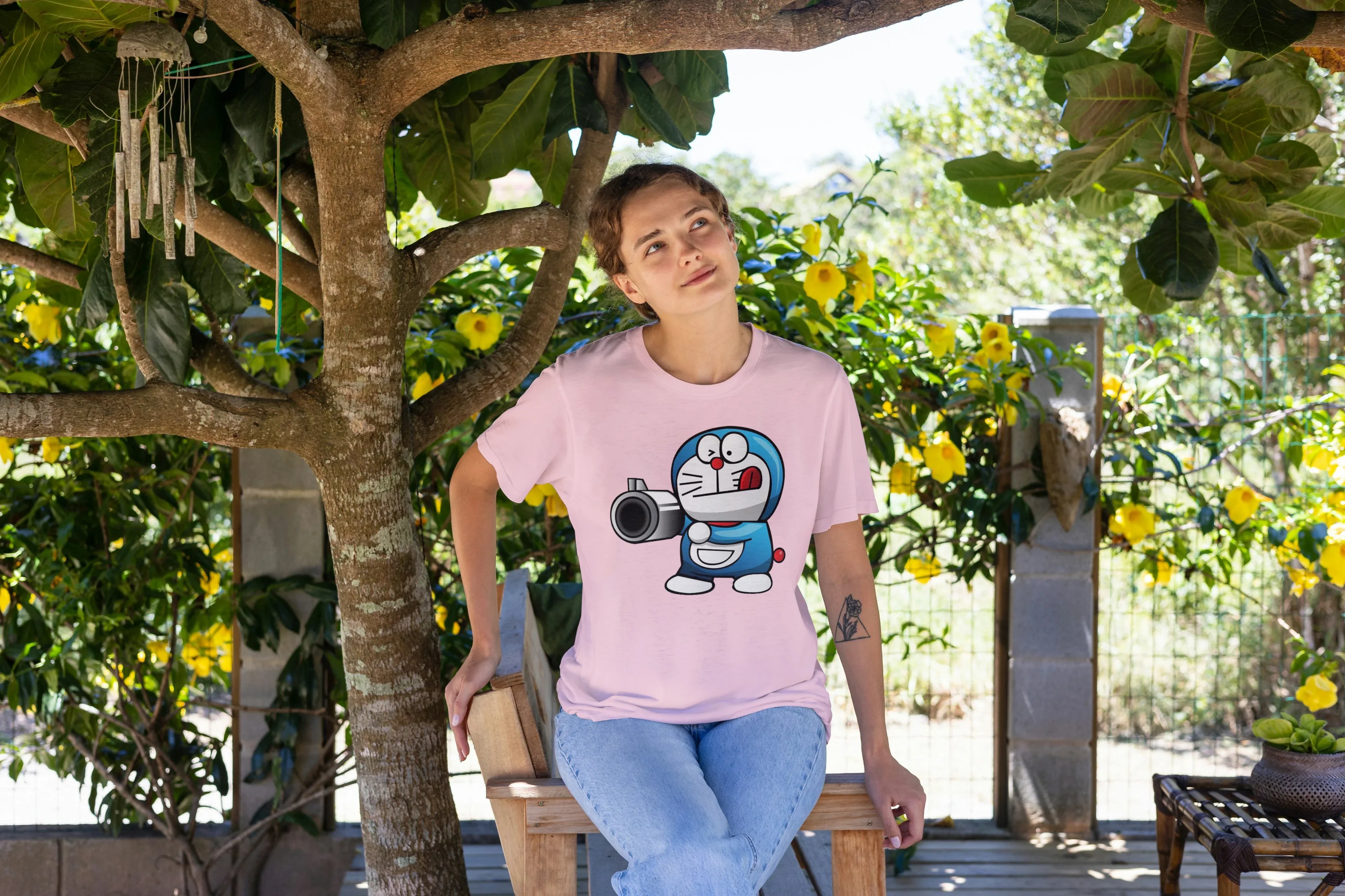 Doremon Graphic Oversized Classic T-Shirt for Women - Not So Suttle