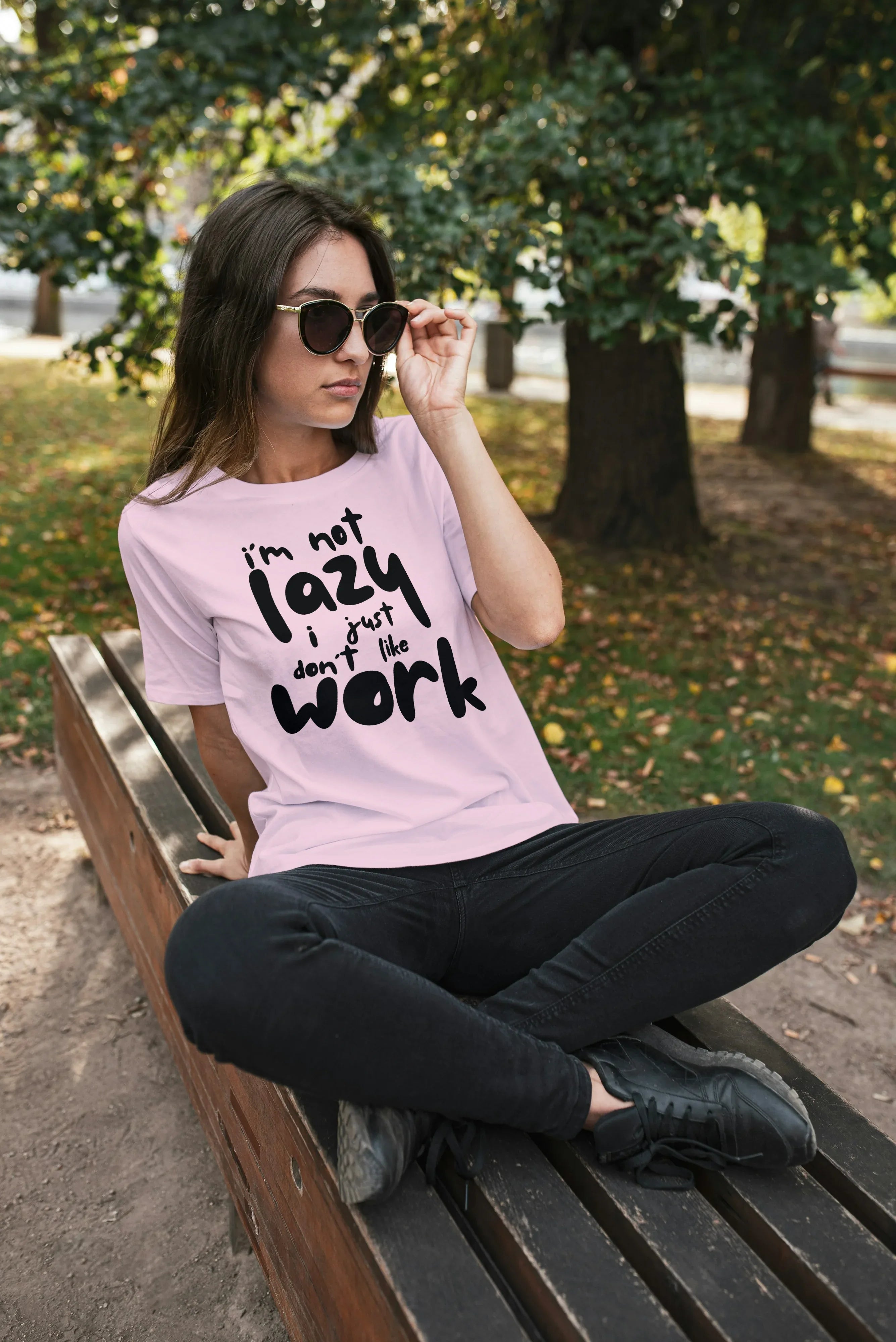 I am not Lazy Graphic Oversized Classic T-Shirt for Women - Not So Suttle