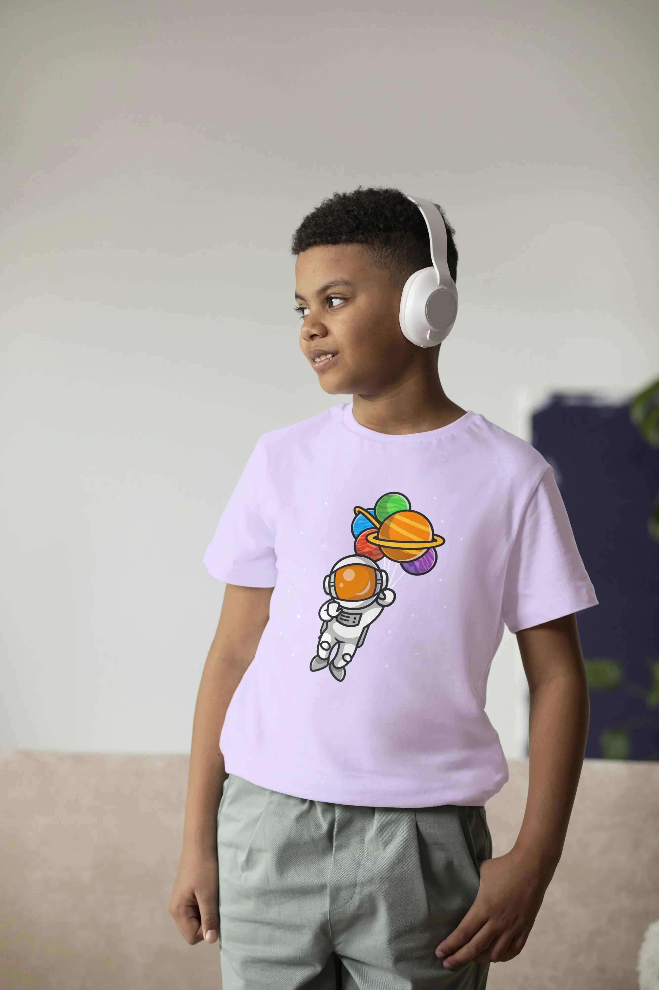 Space Balloon Graphics T-Shirt for Boys - Not So Suttle