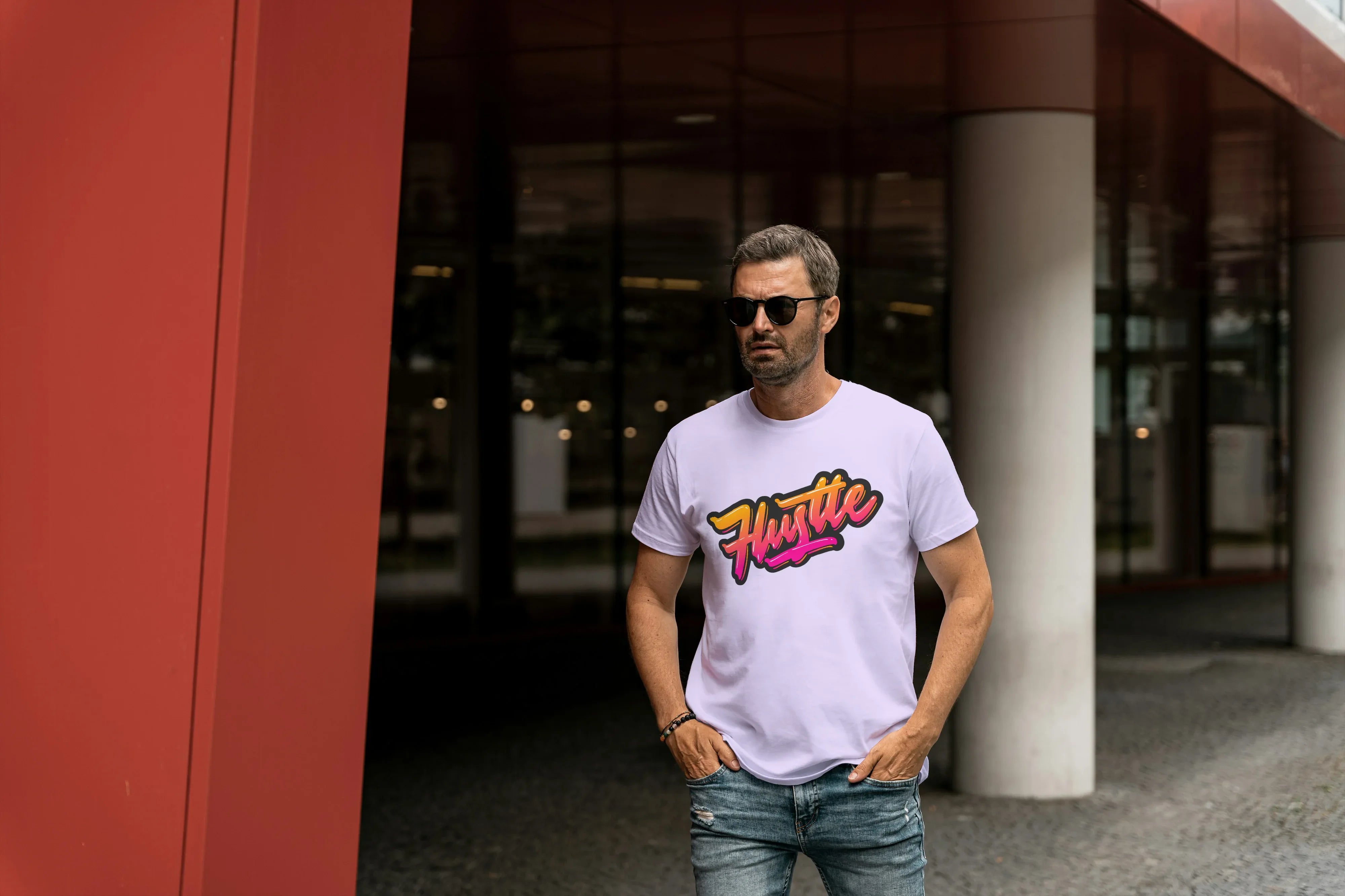 Hustle Graphic Classic Crew T-Shirt for Men - Not So Suttle