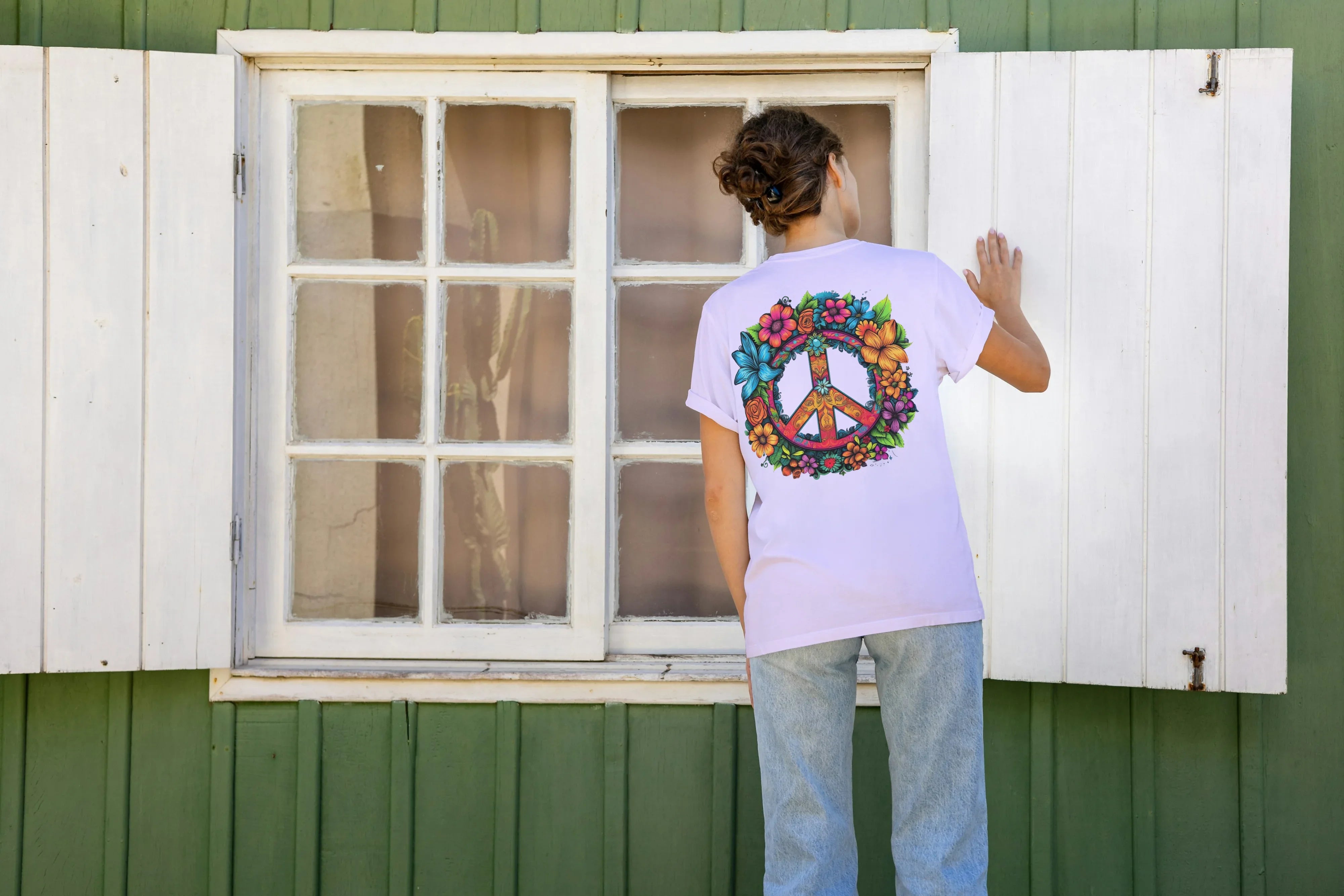 Peace Graphic Oversized Classic T-Shirt for Women - Not So Suttle