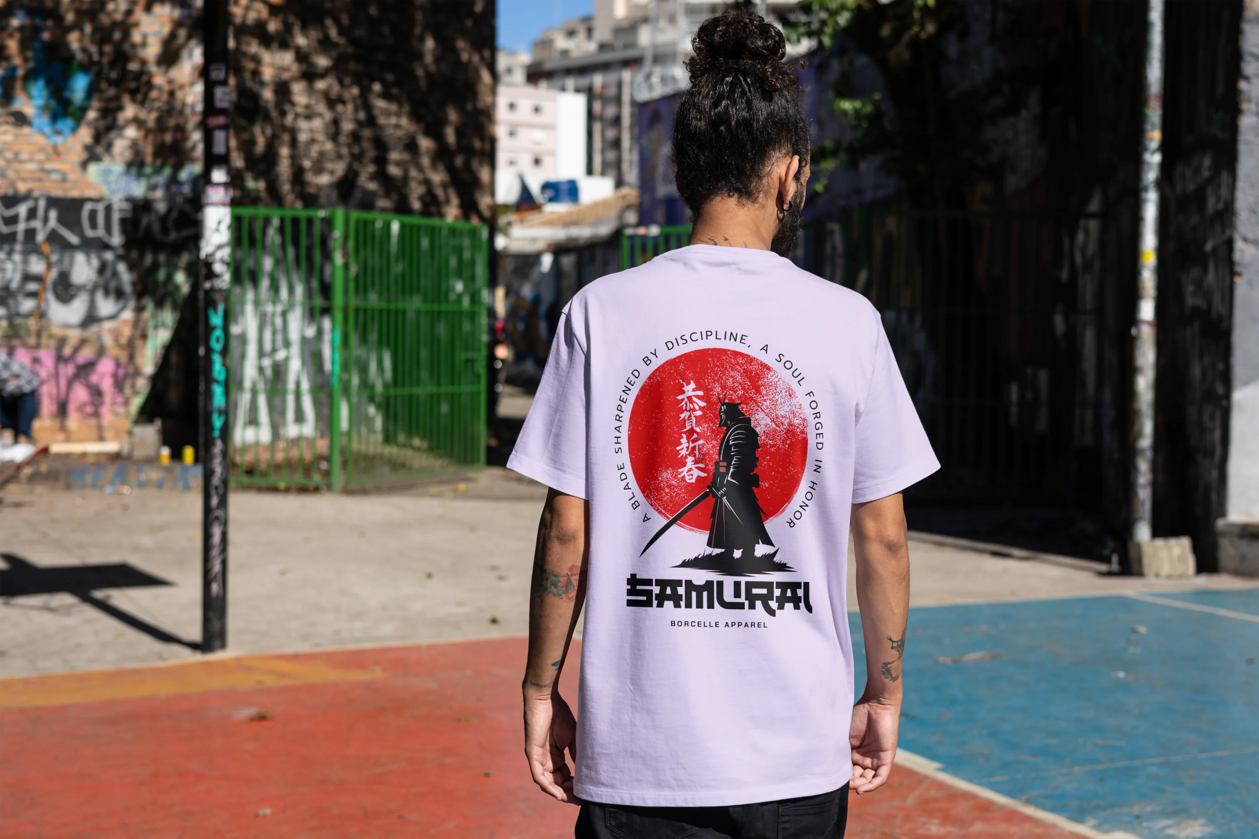 Samurai Graphic Oversized Classic T-Shirt for Men - Not So Suttle