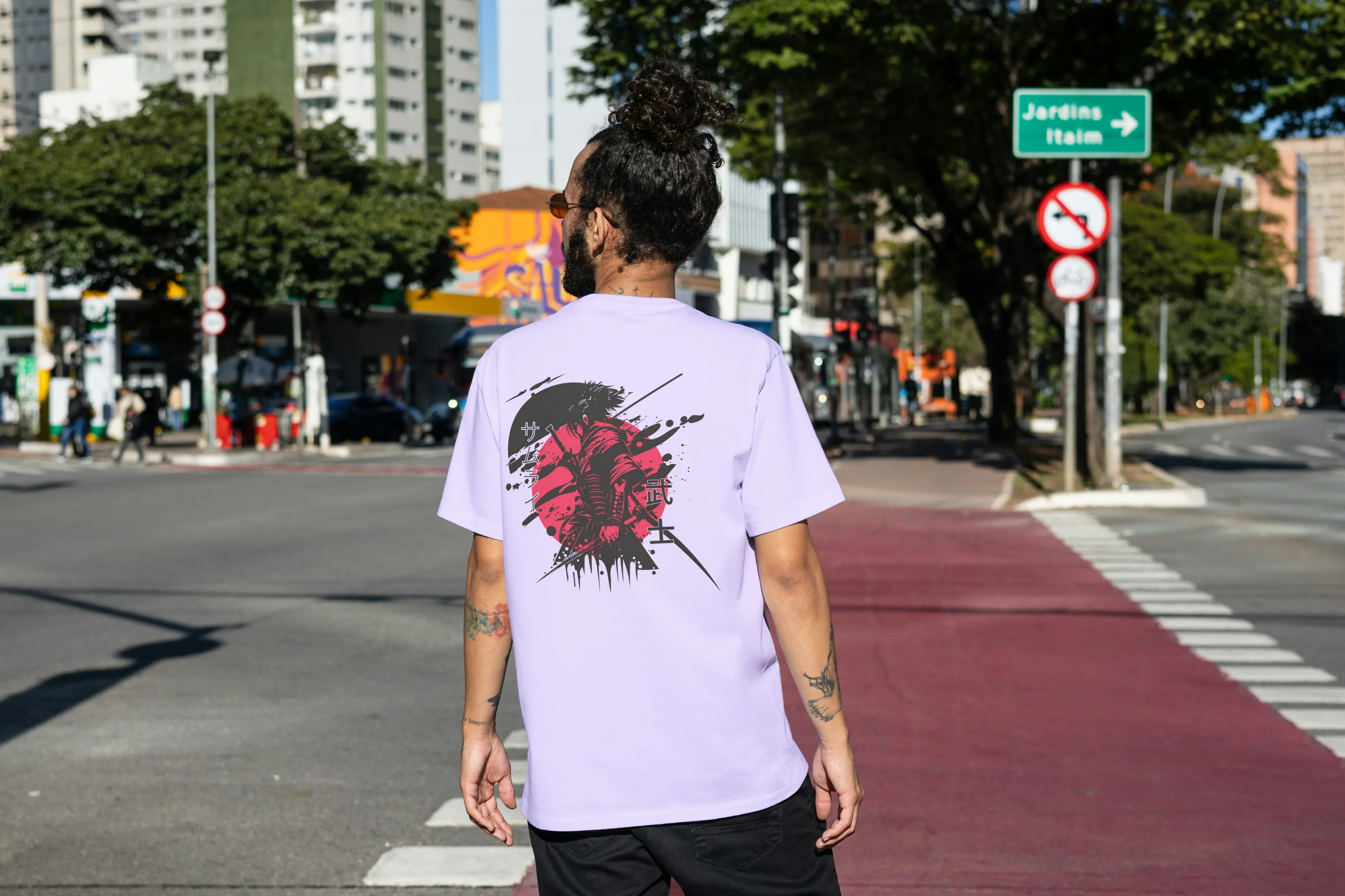 Samurai Sword Graphic Oversized Classic T-Shirt for Men - Not So Suttle