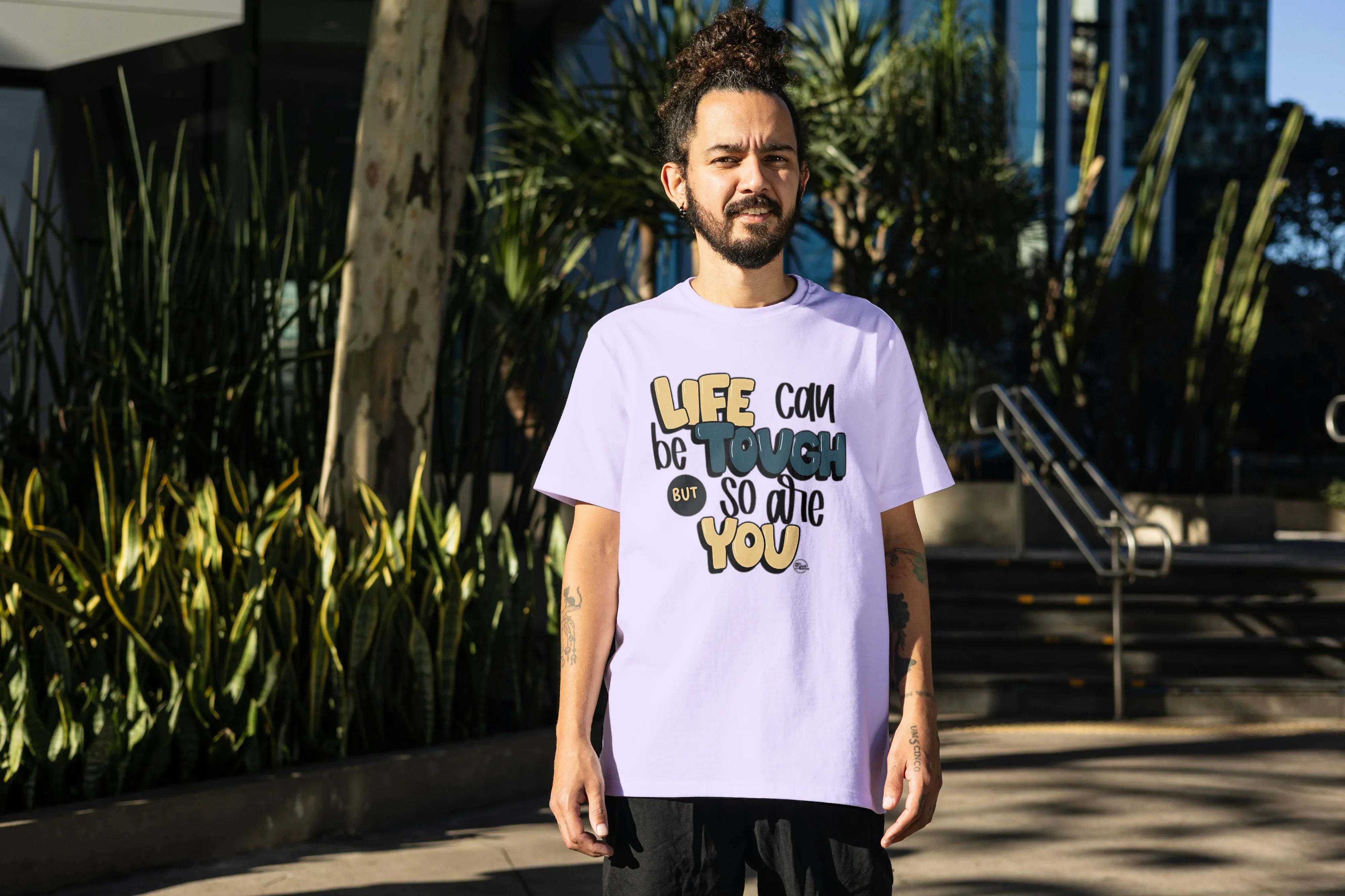 Life Can Be Tough So Are You Graphic Oversized Classic T-Shirt for Men - Not So Suttle