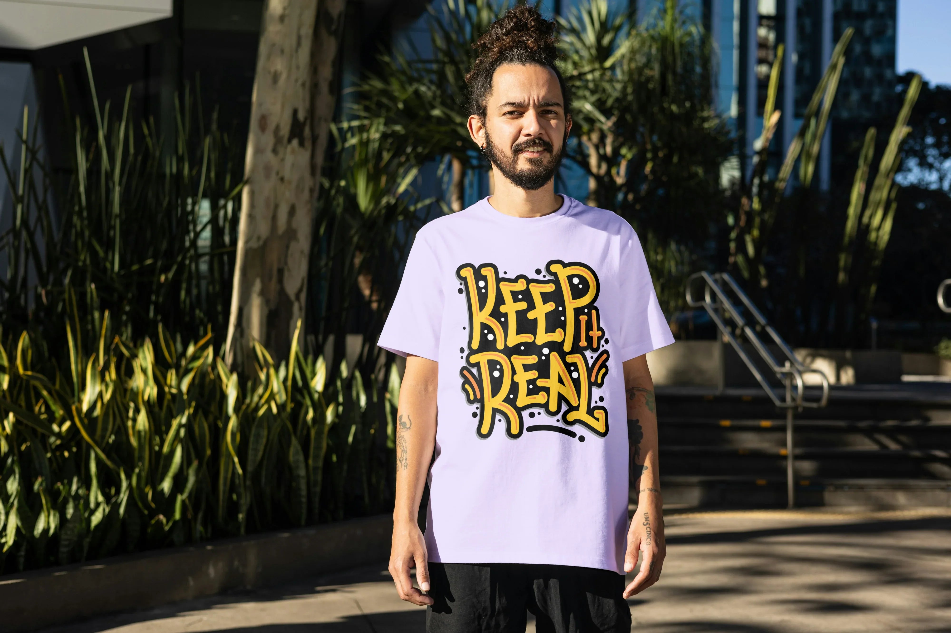 Keep it Real Graphic Oversized Classic T-Shirt for Men - Not So Suttle