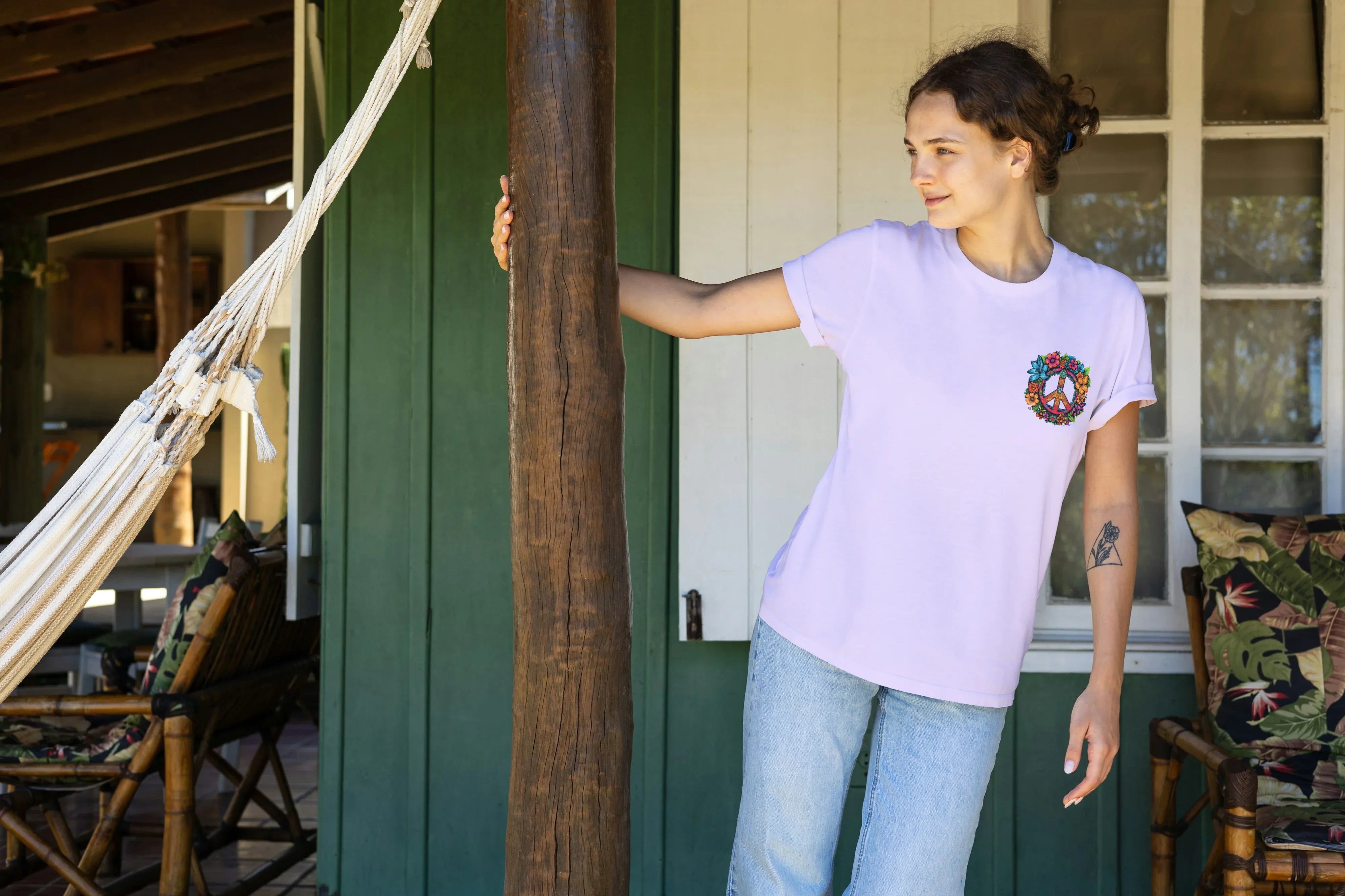 Peace Graphic Oversized Classic T-Shirt for Women - Not So Suttle