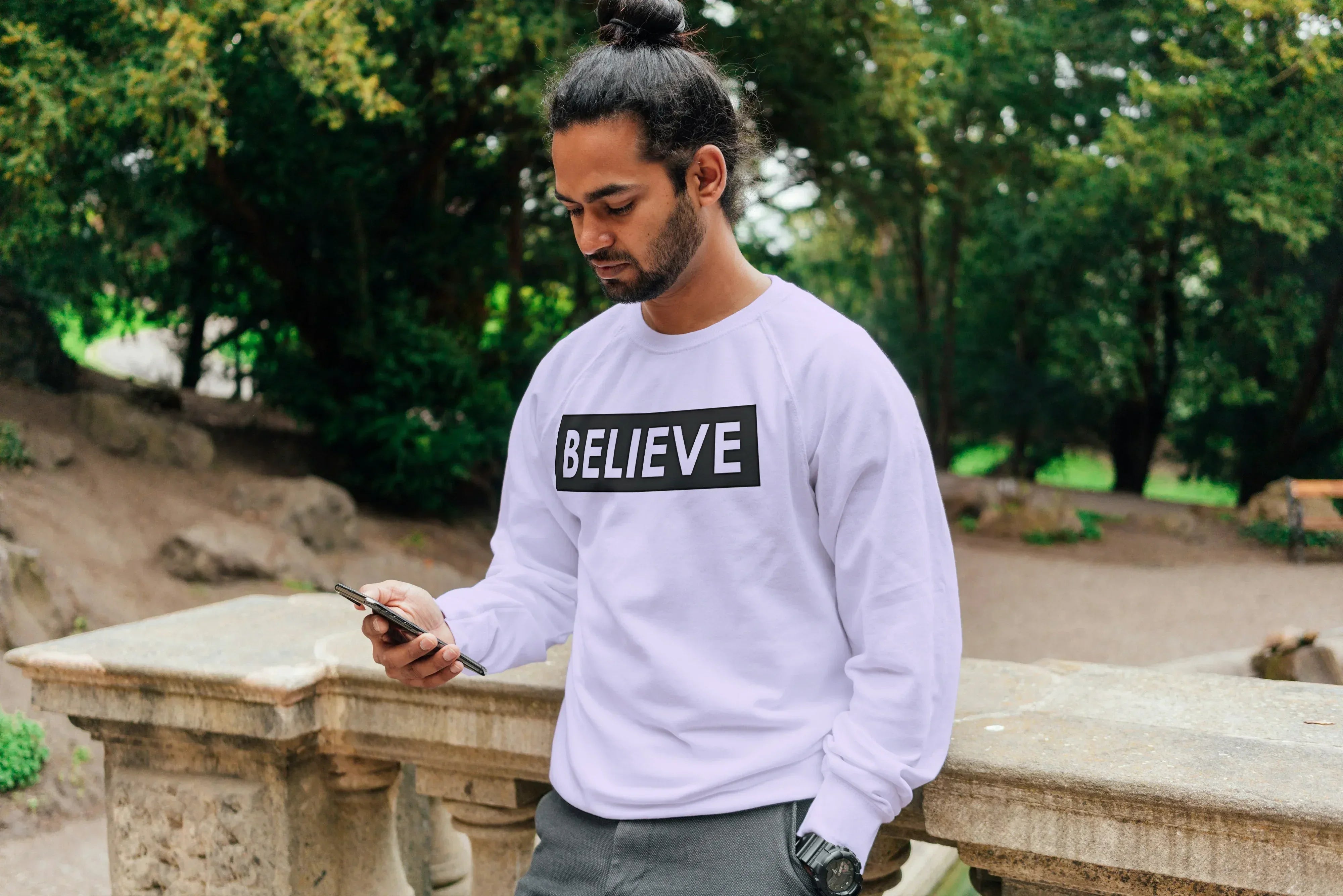 Believe Graphic Sweatshirt for Men - Not So Suttle