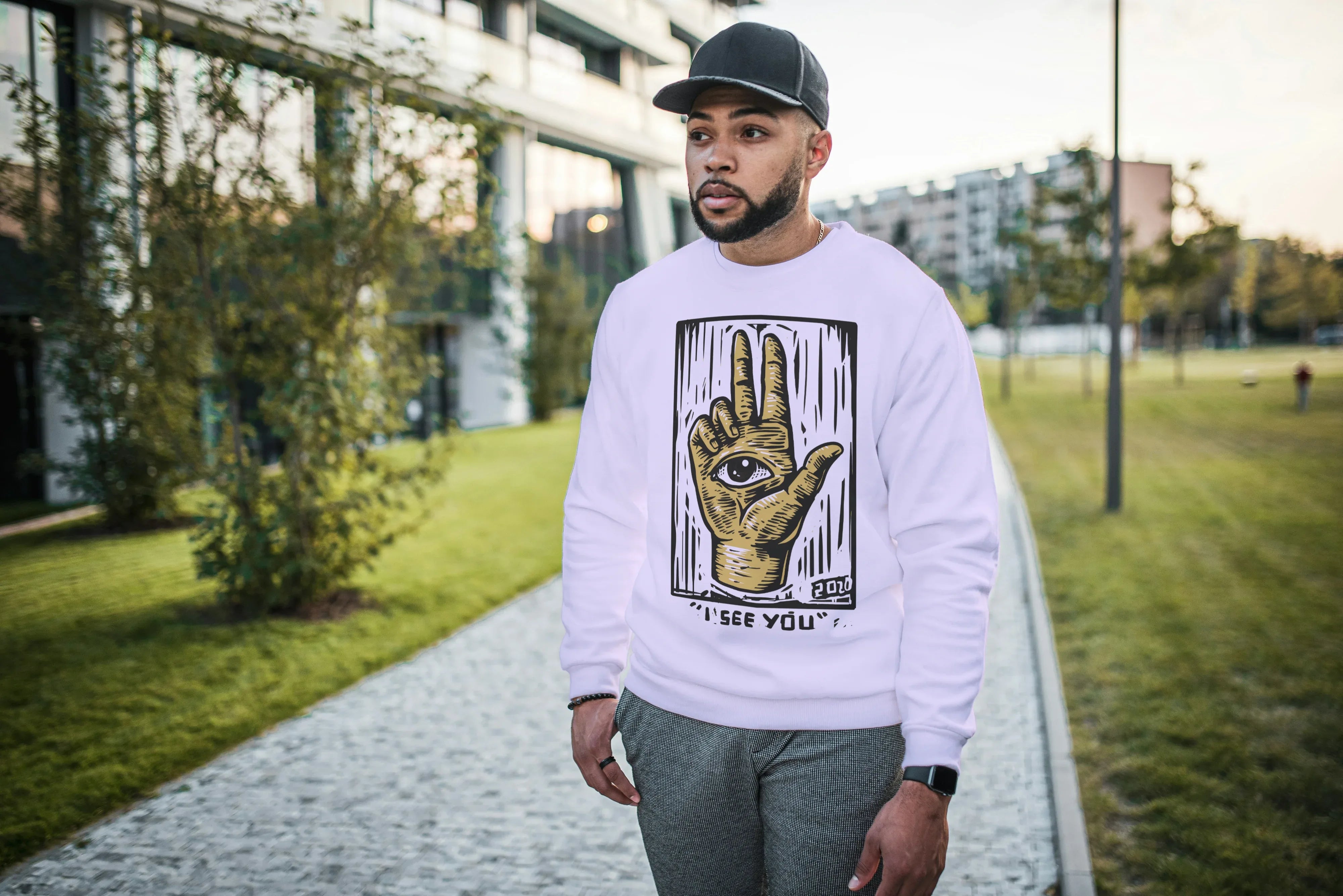 I See You Graphic Sweatshirt for Men - Not So Suttle