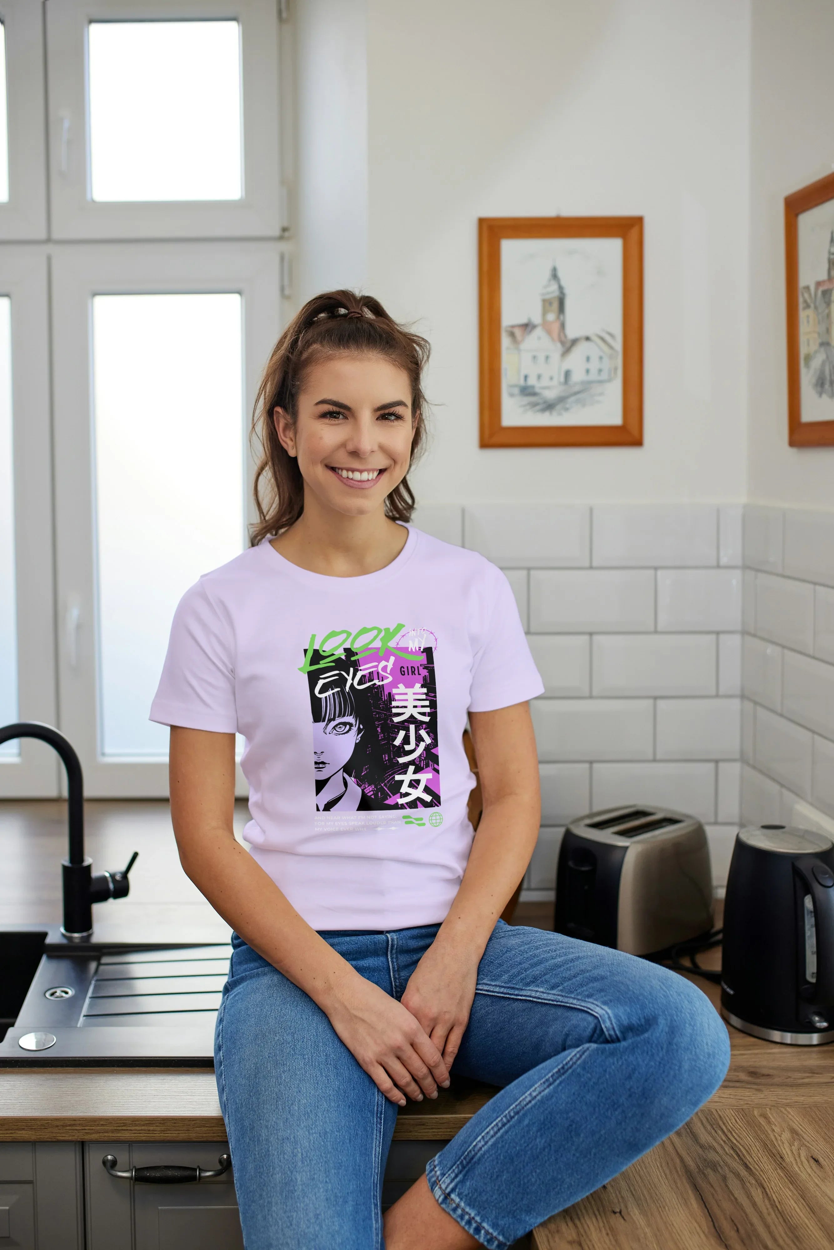 Look into my Eyes Graphic Classic T-Shirt for Women - Not So Suttle