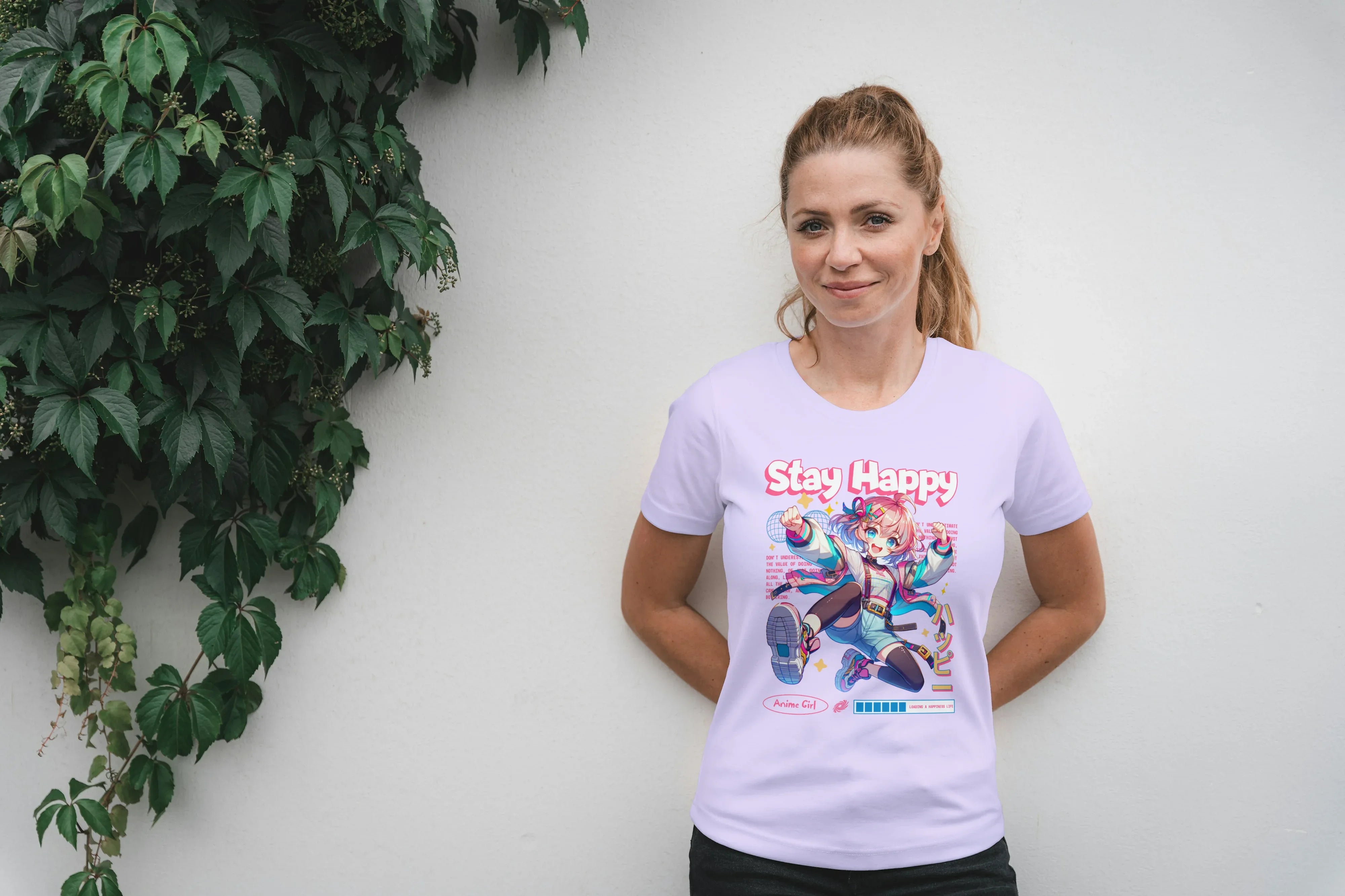 Stay Happy Graphic Classic T-Shirt for Women - Not So Suttle