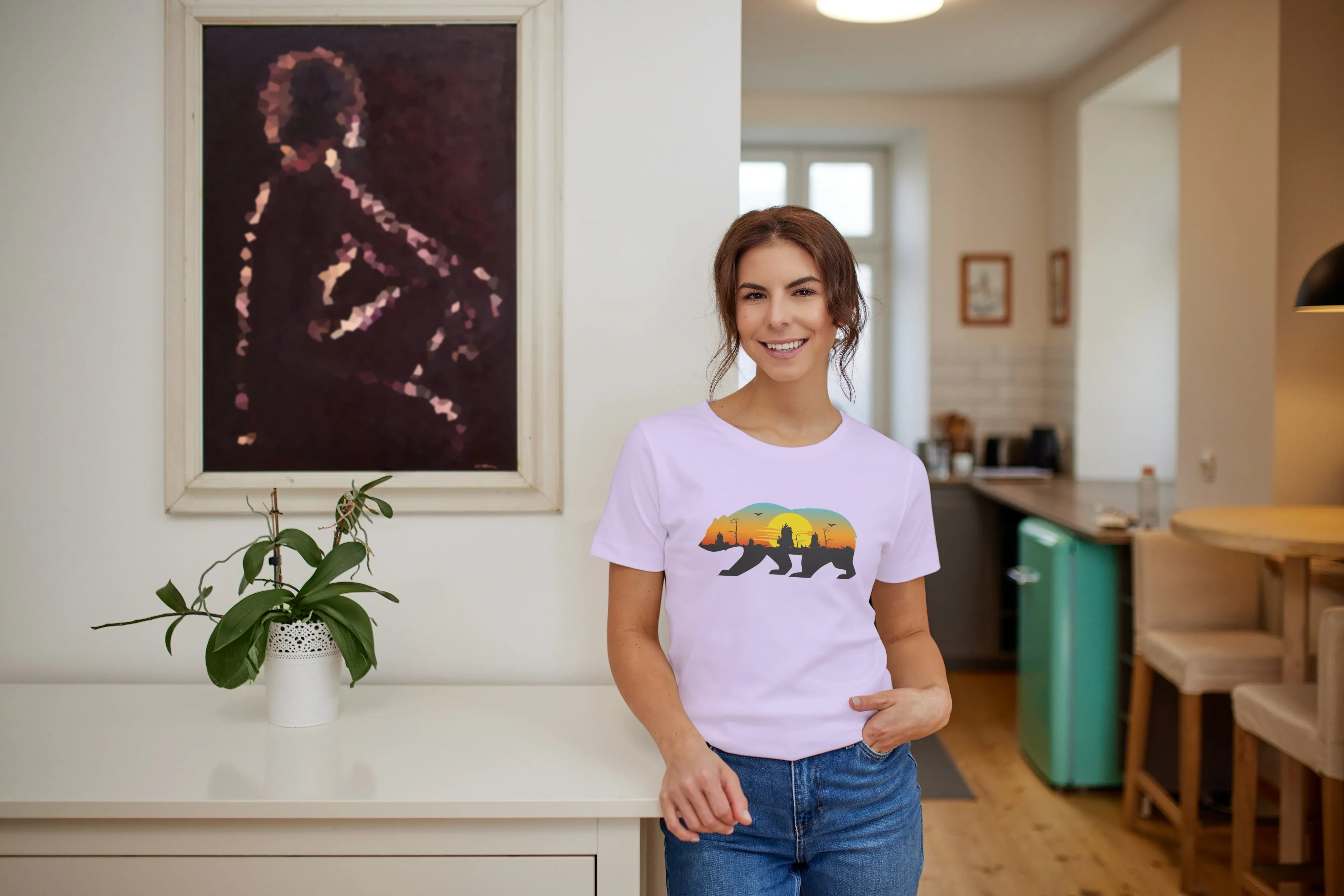 Travel Bear Graphic Classic T-Shirt for Women - Not So Suttle