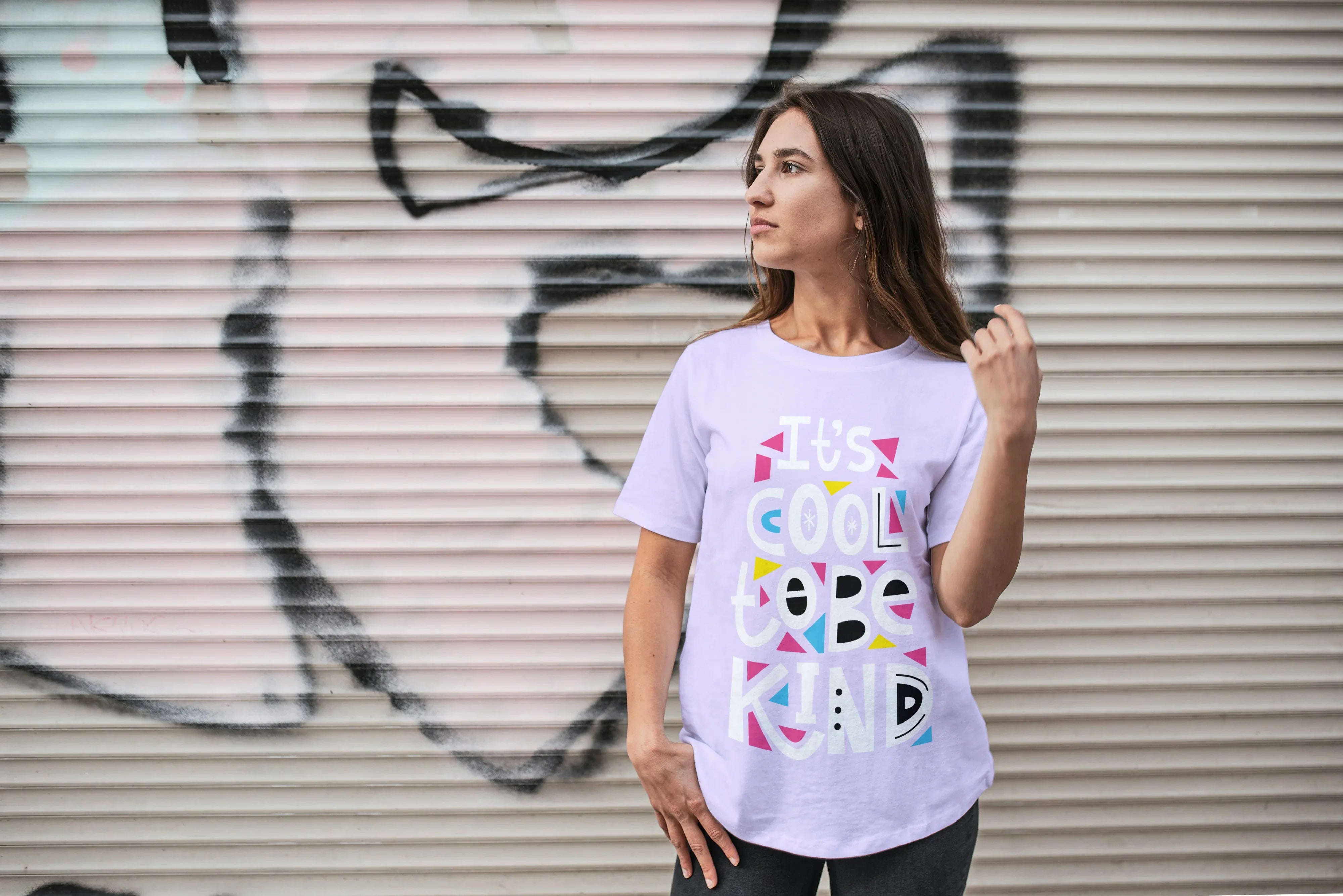 It's Cool To Be Kind Graphic Oversized Classic T-Shirt for Women - Not So Suttle