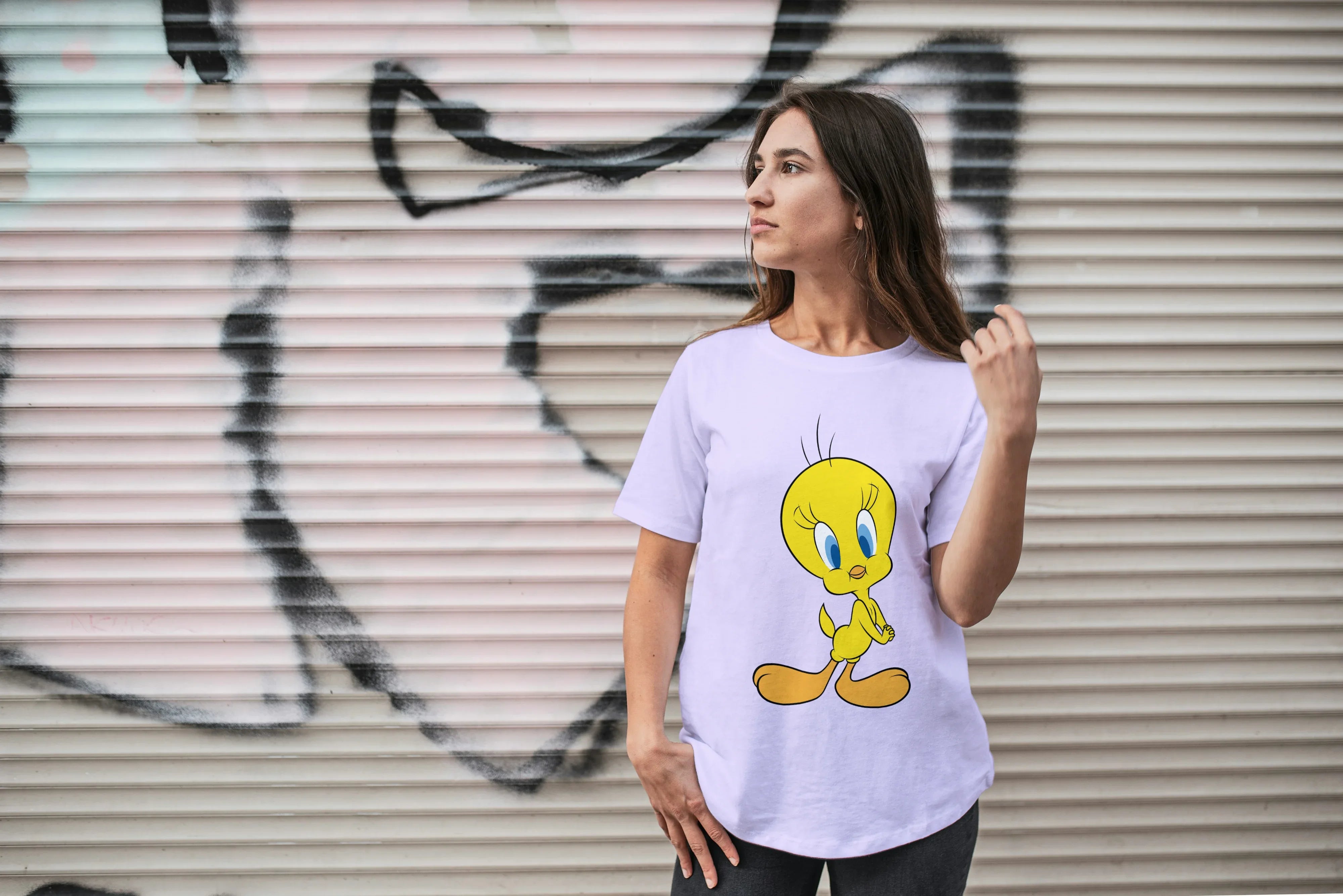 Tweety Graphic Oversized Classic T-Shirt for Women - Not So Suttle