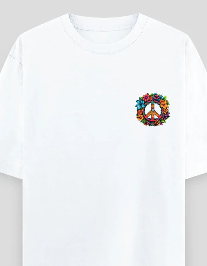 Peace Graphic Oversized Classic T-Shirt for Women - Not So Suttle