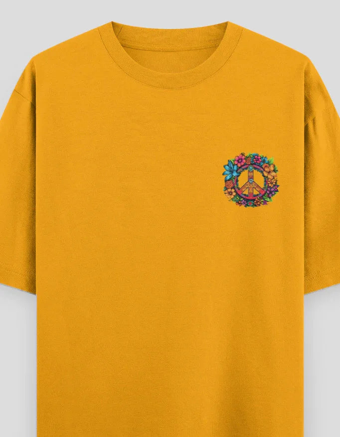 Peace Graphic Oversized Classic T-Shirt for Women - Not So Suttle