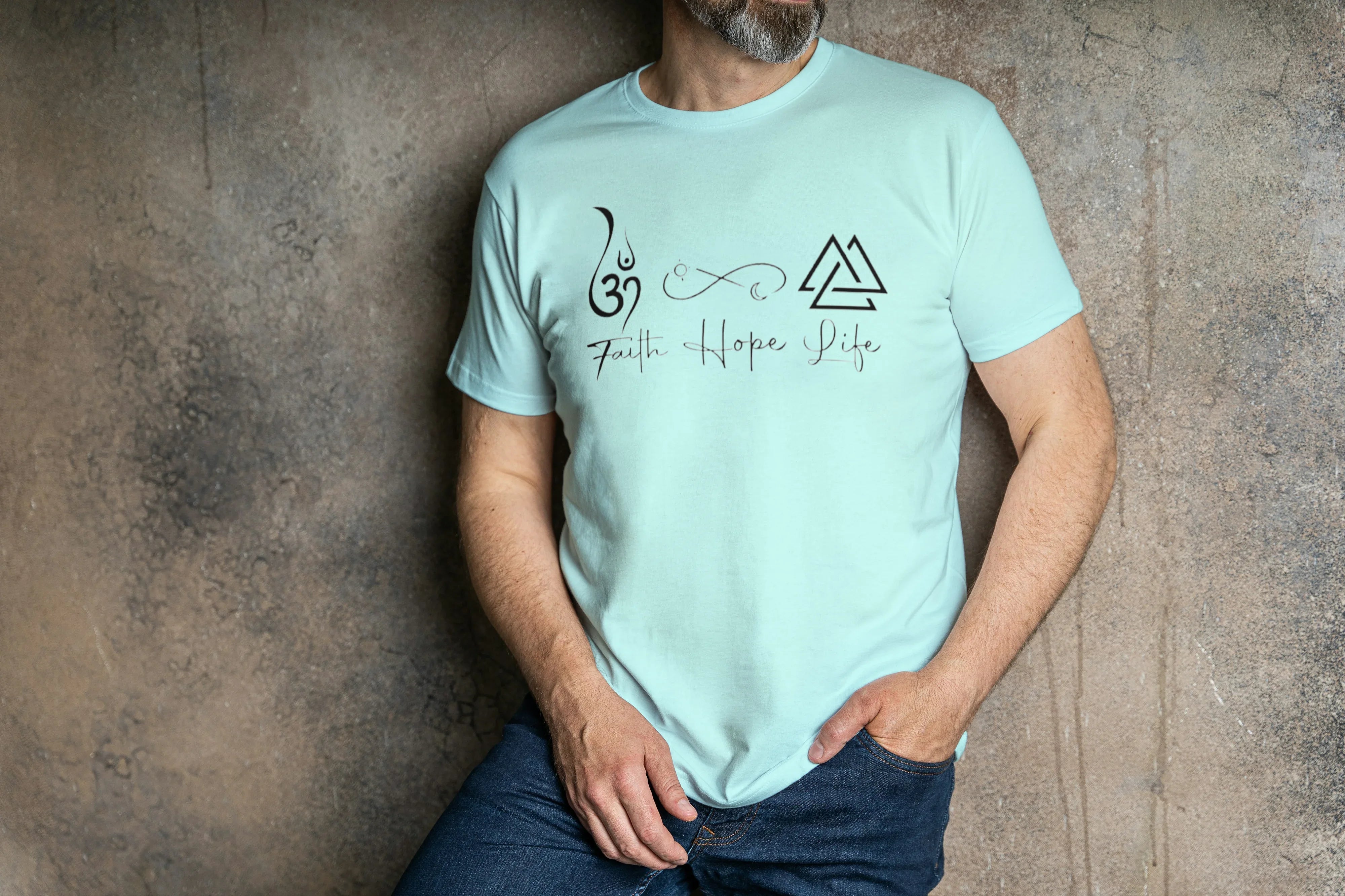 Faith Hope Life Graphic T-Shirt for Men - Not So Suttle