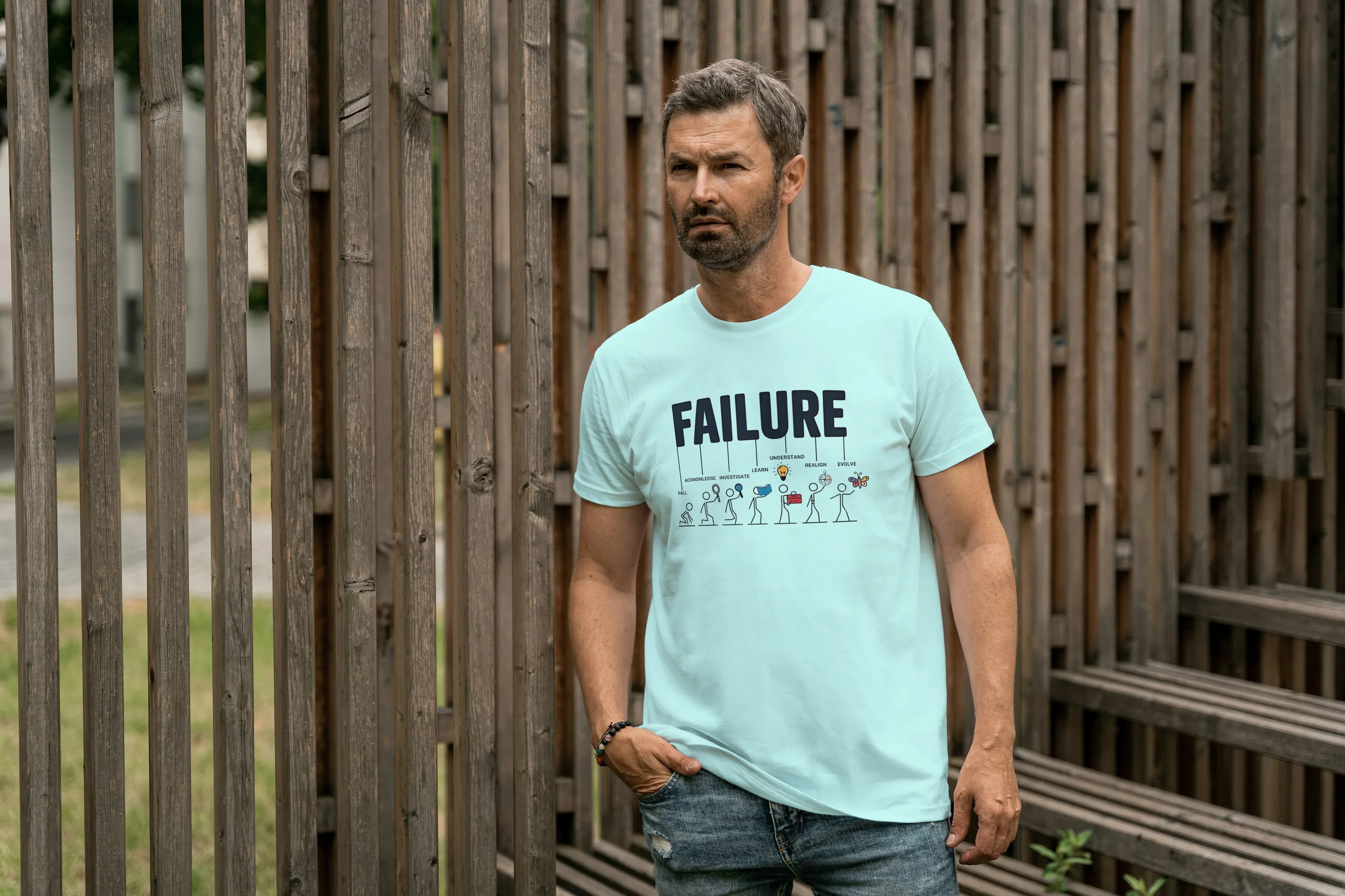 Failure Graphic Classic Crew T-Shirt for Men - Not So Suttle
