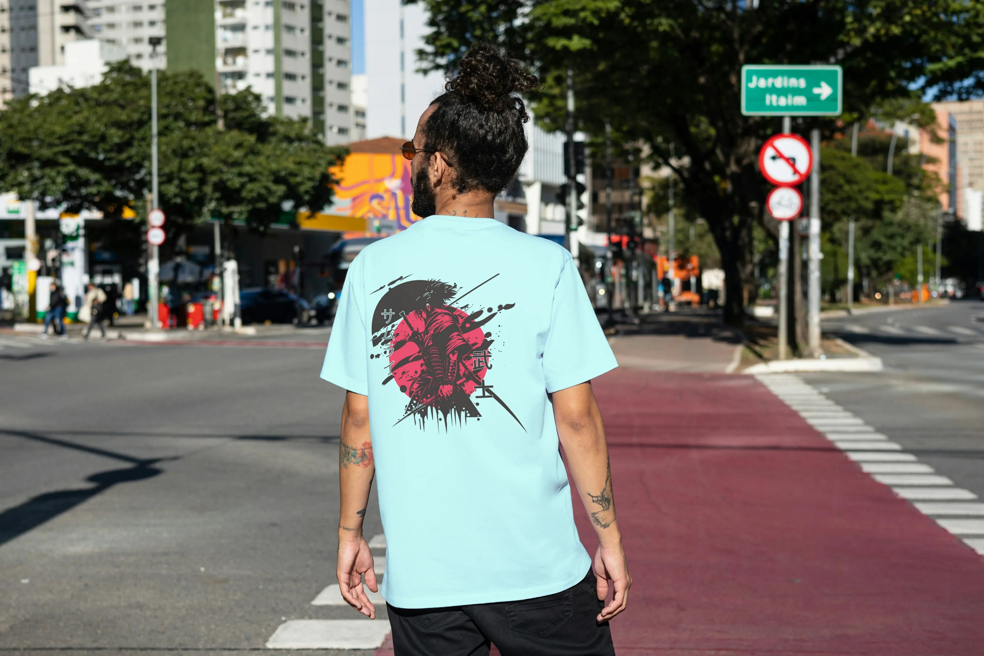 Samurai Sword Graphic Oversized Classic T-Shirt for Men - Not So Suttle