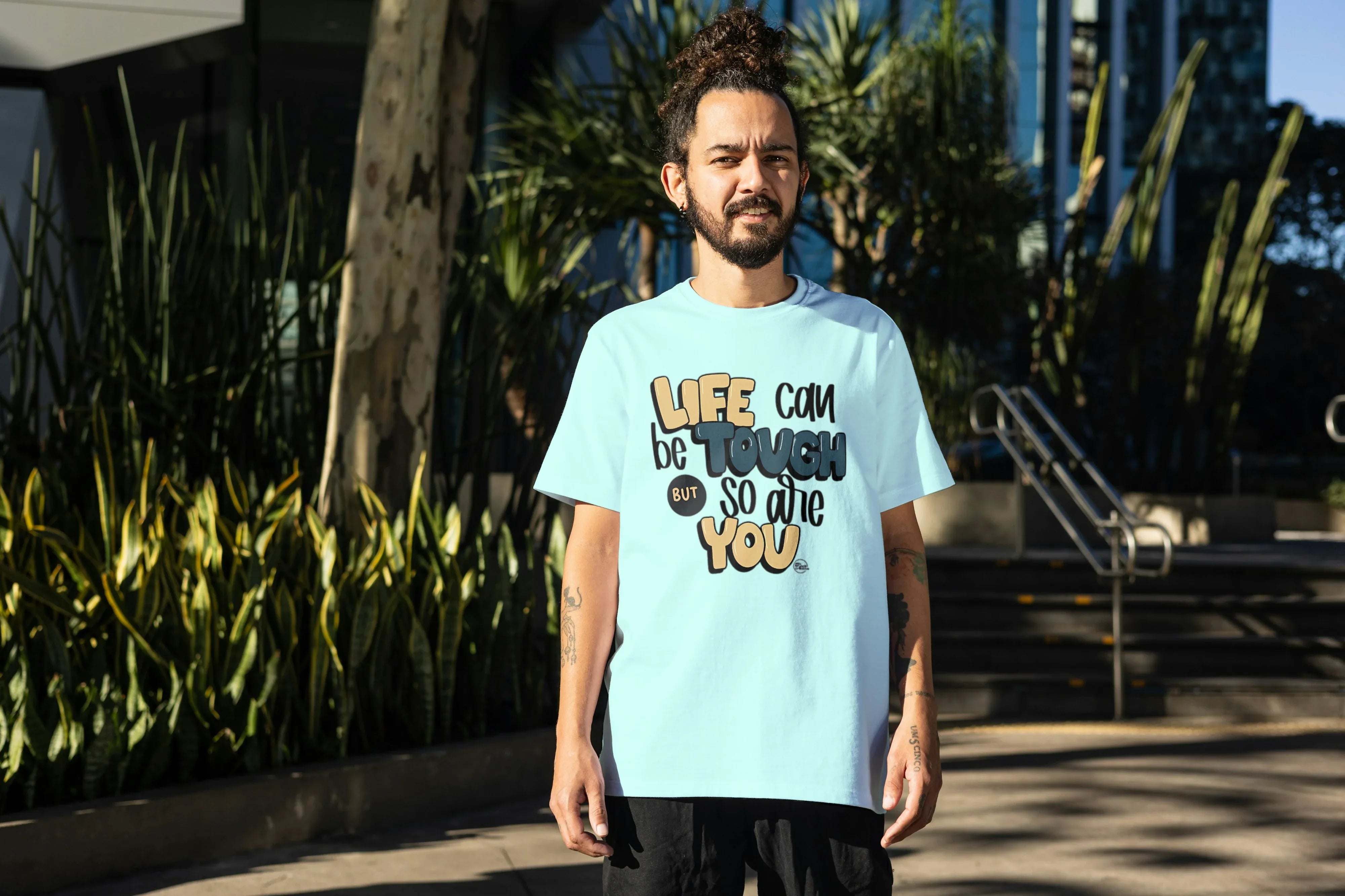 Life Can Be Tough So Are You Graphic Oversized Classic T-Shirt for Men - Not So Suttle