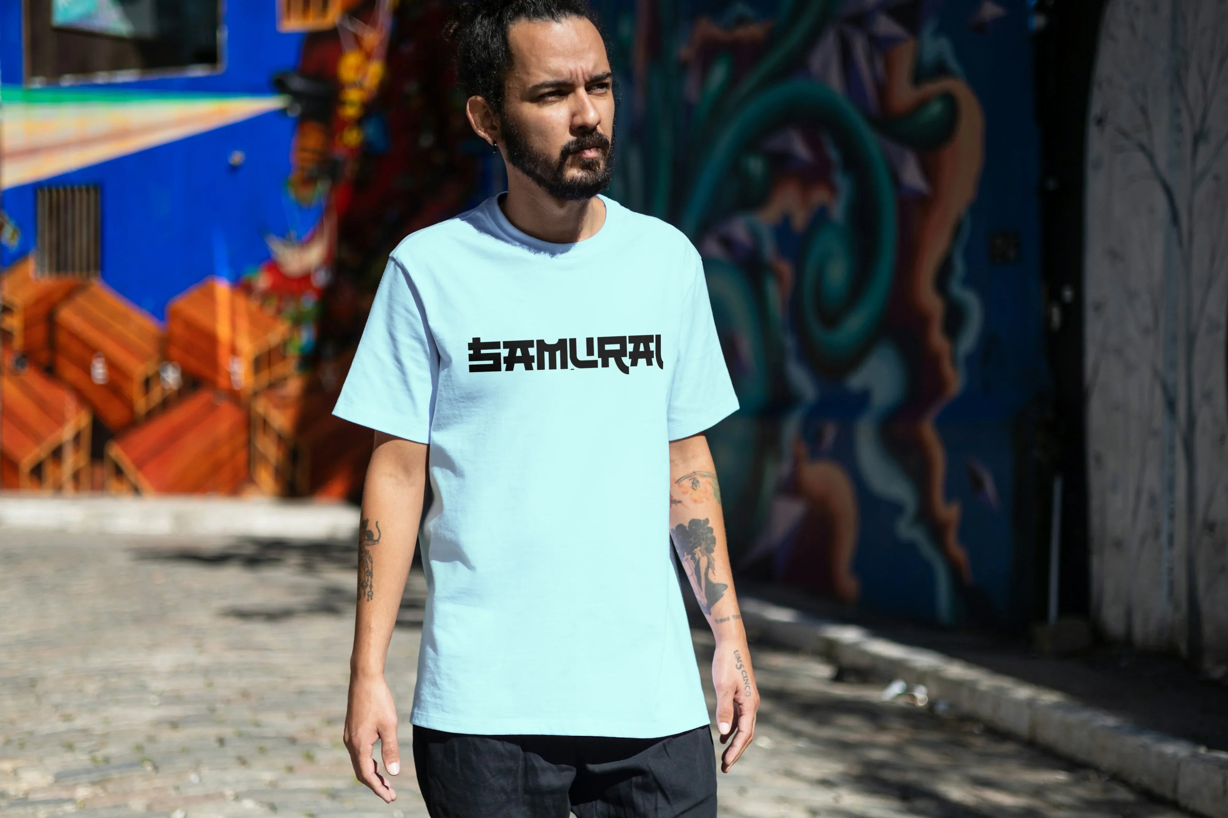 Samurai Sword Graphic Oversized Classic T-Shirt for Men - Not So Suttle