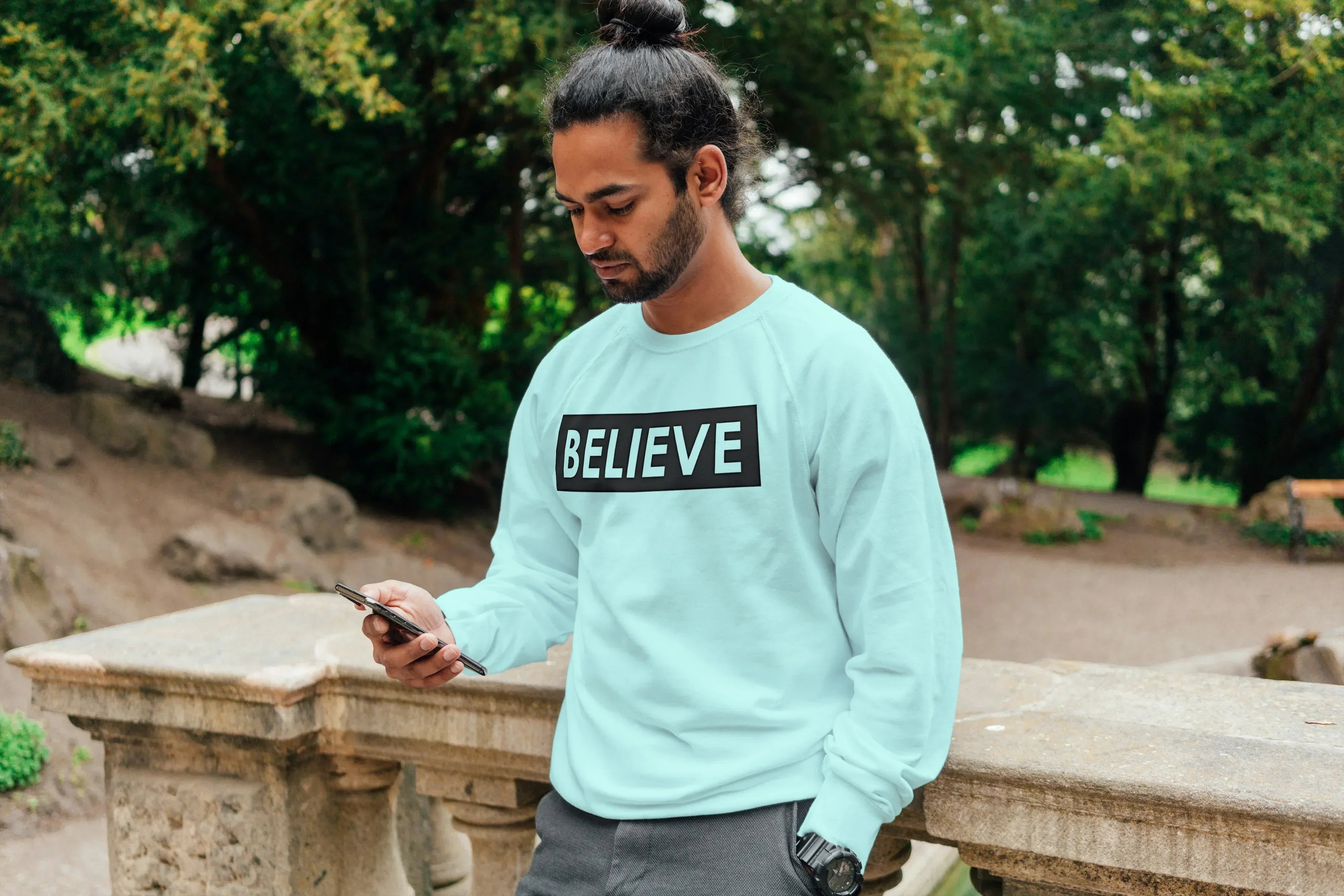 Believe Graphic Sweatshirt for Men - Not So Suttle