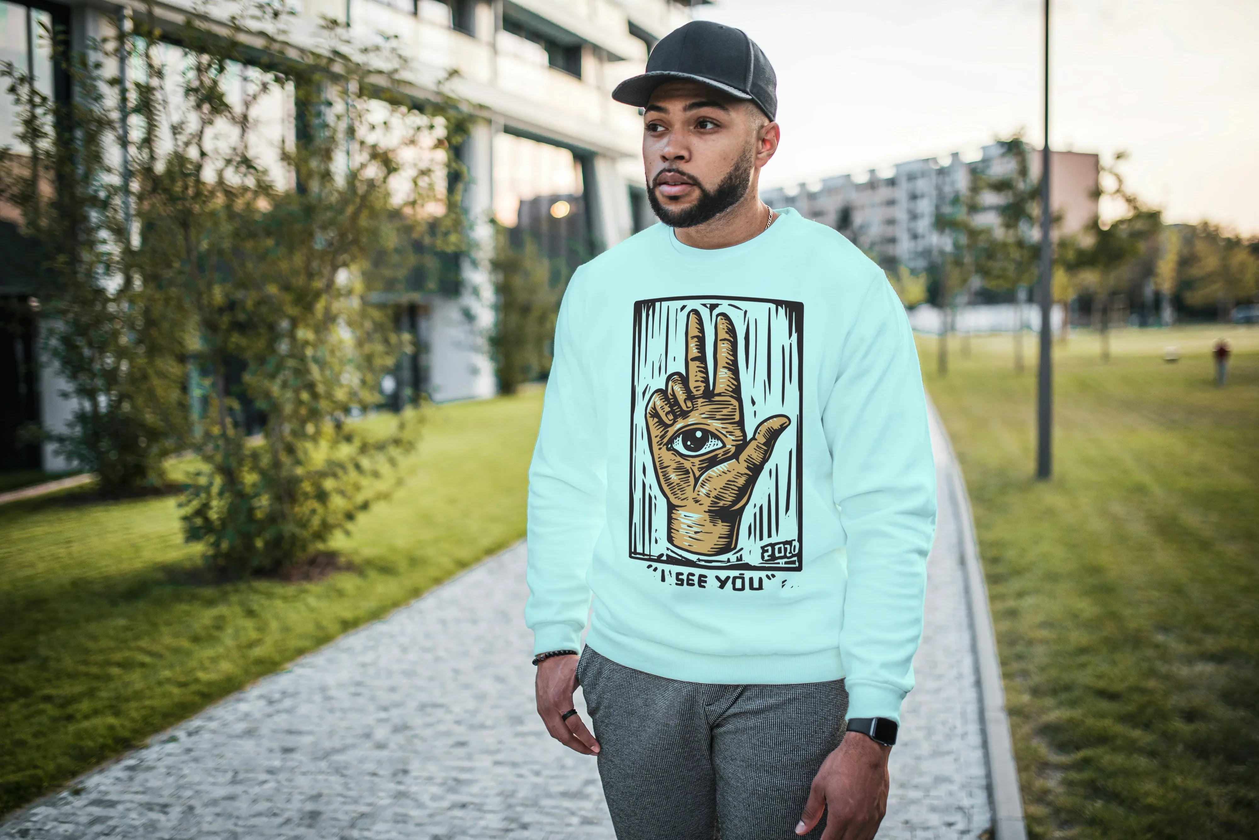 I See You Graphic Sweatshirt for Men - Not So Suttle