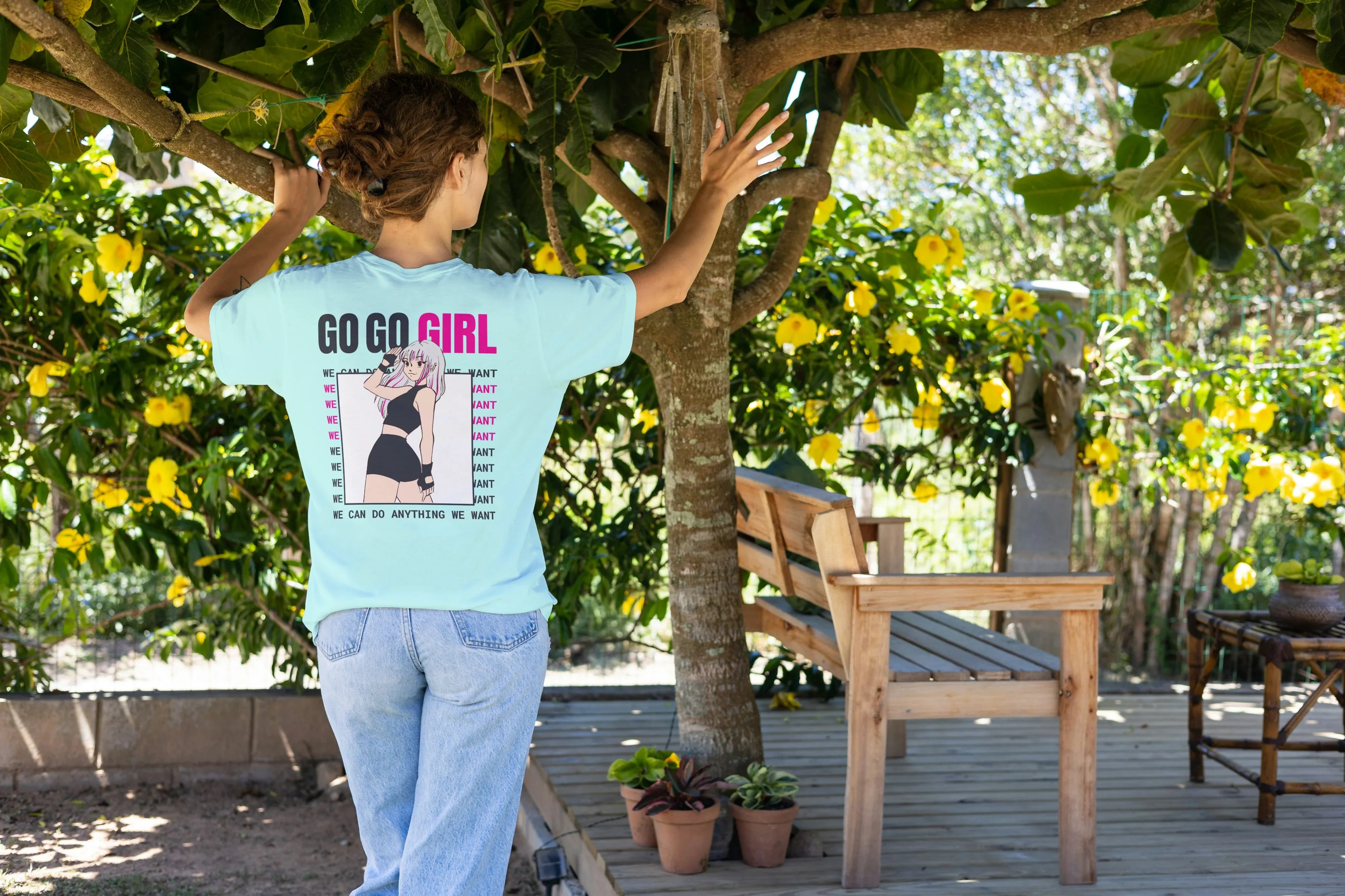 Go Go Girl Graphic Oversized Classic T-Shirt for Women - Not So Suttle