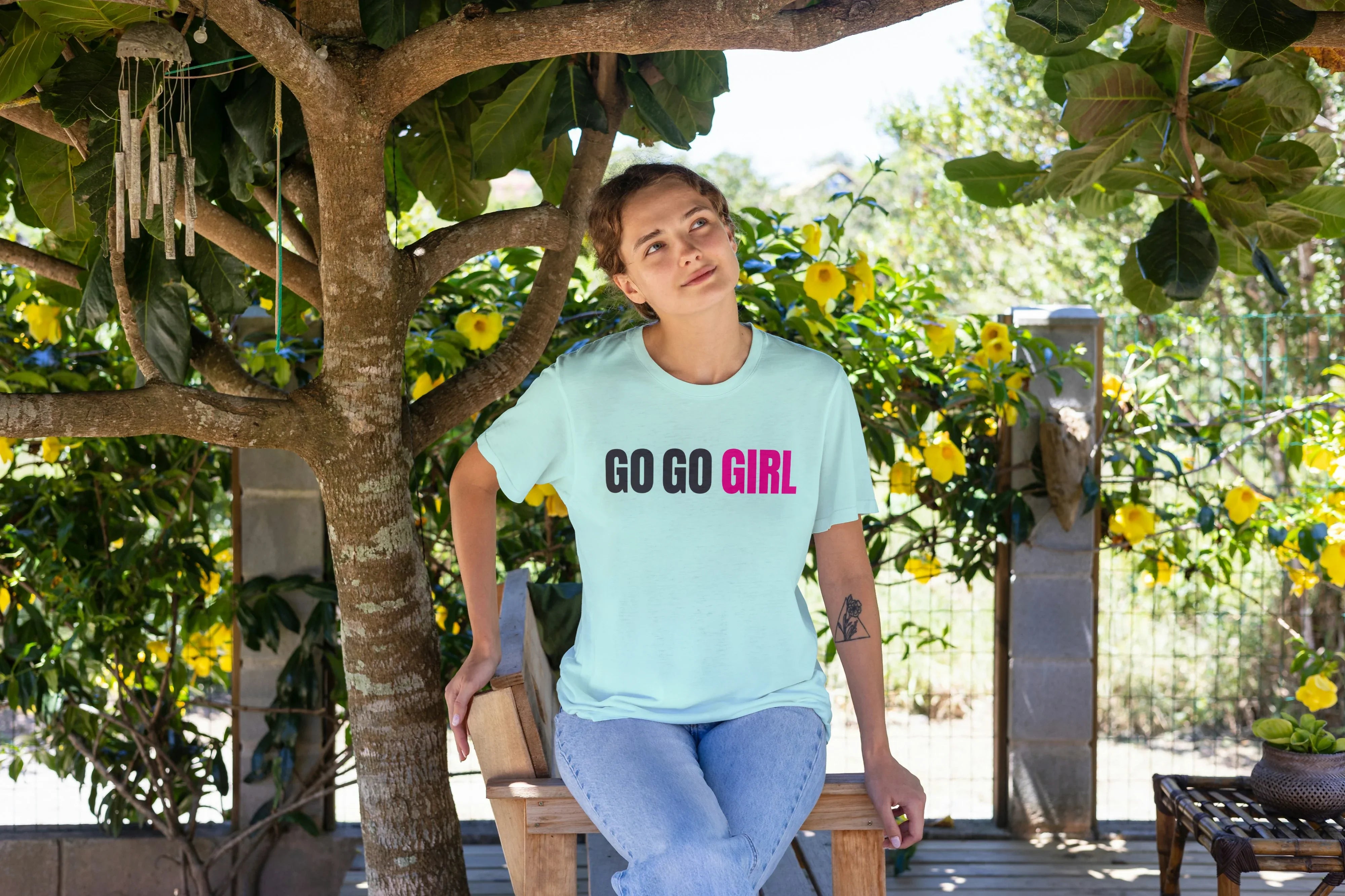 Go Go Girl Graphic Oversized Classic T-Shirt for Women - Not So Suttle