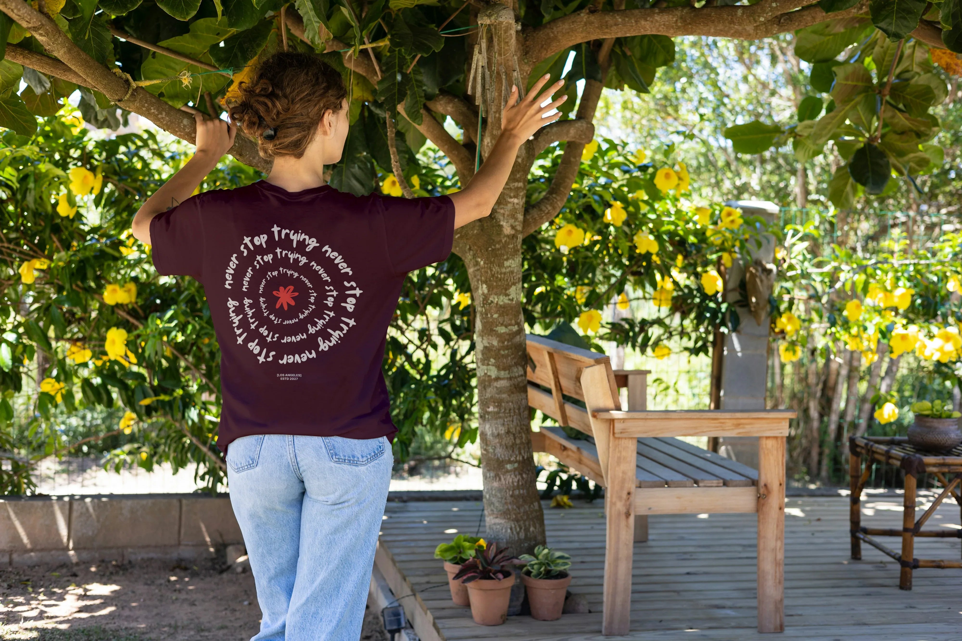 Never Stop Trying Oversized Classic T-Shirt for Women - Not So Suttle