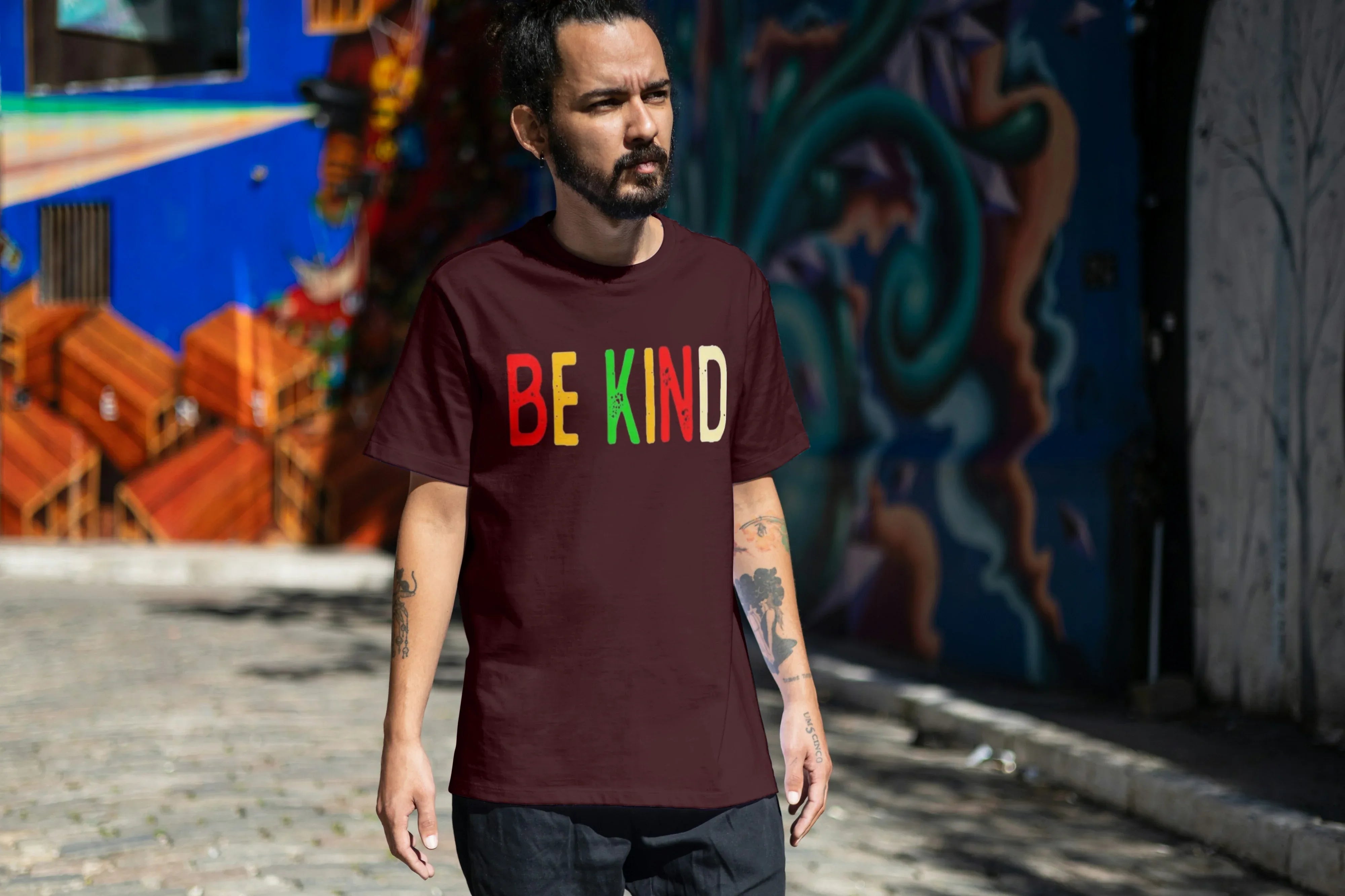 Be Kind Graphic Oversized Classic T-Shirt for Men - Not So Suttle