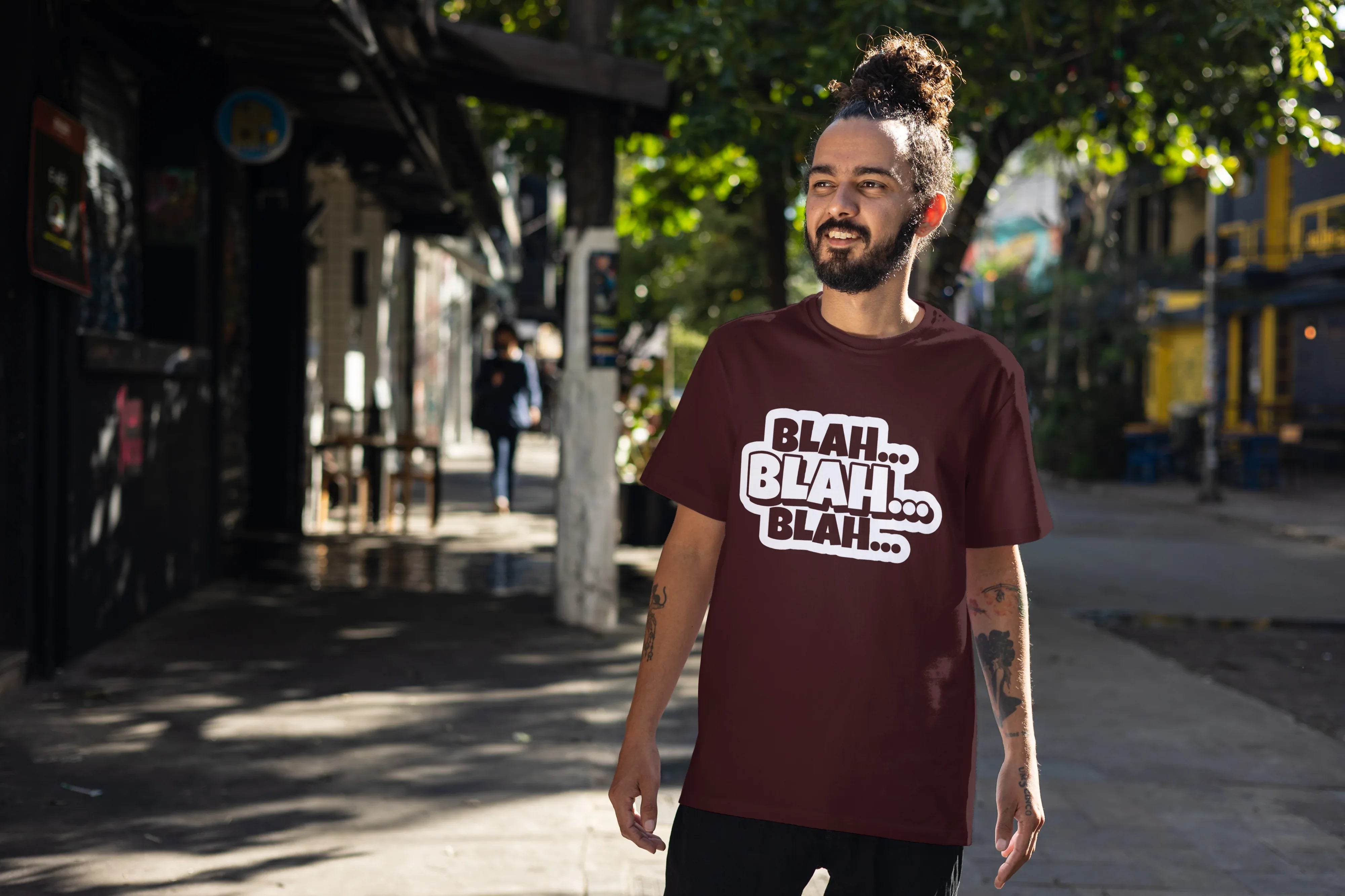 Blah Blah Blah Graphic Oversized Classic T-Shirt for Men - Not So Suttle