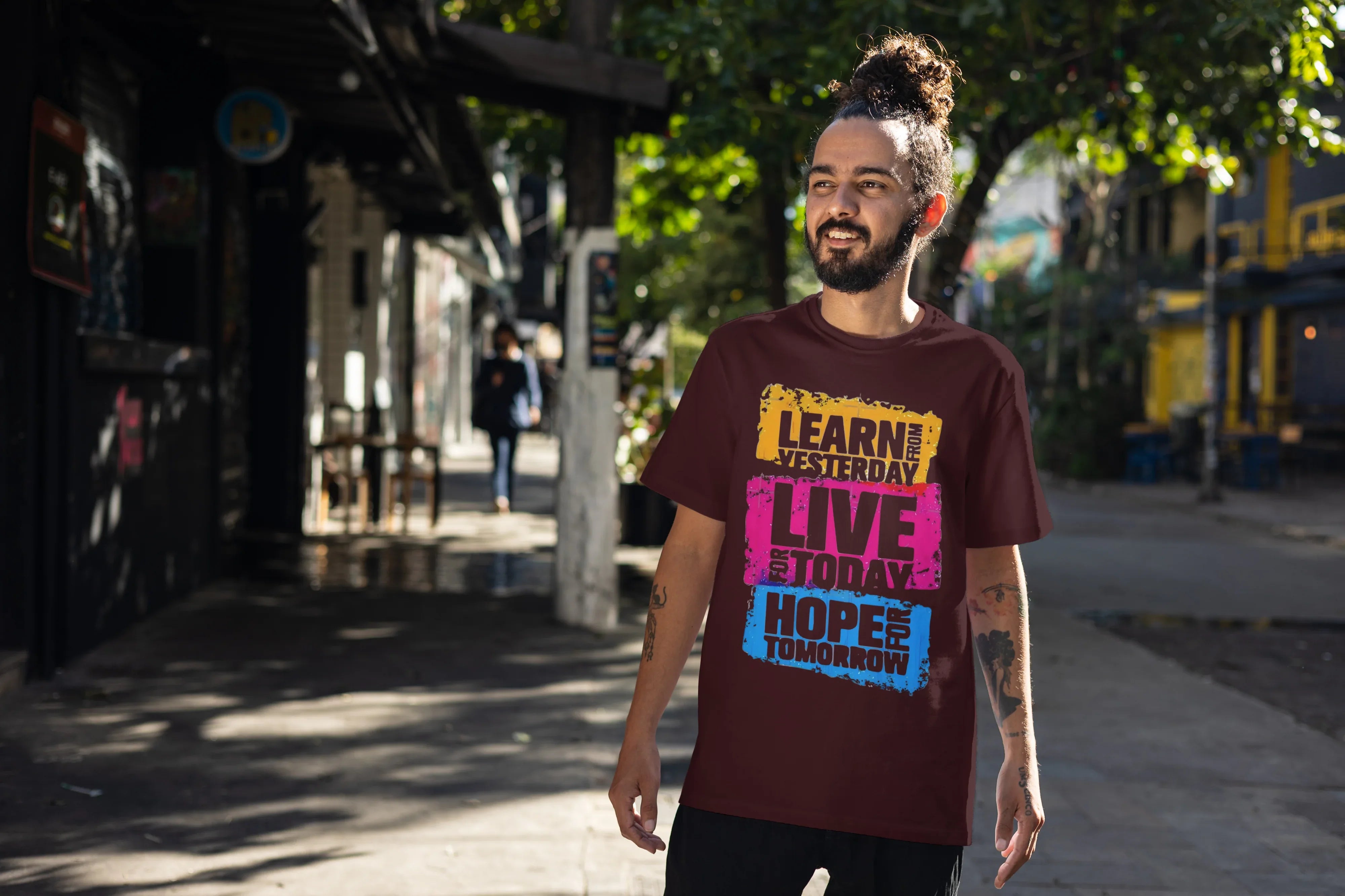 Learn Live Hope Graphic Oversized Classic T-Shirt for Men - Not So Suttle