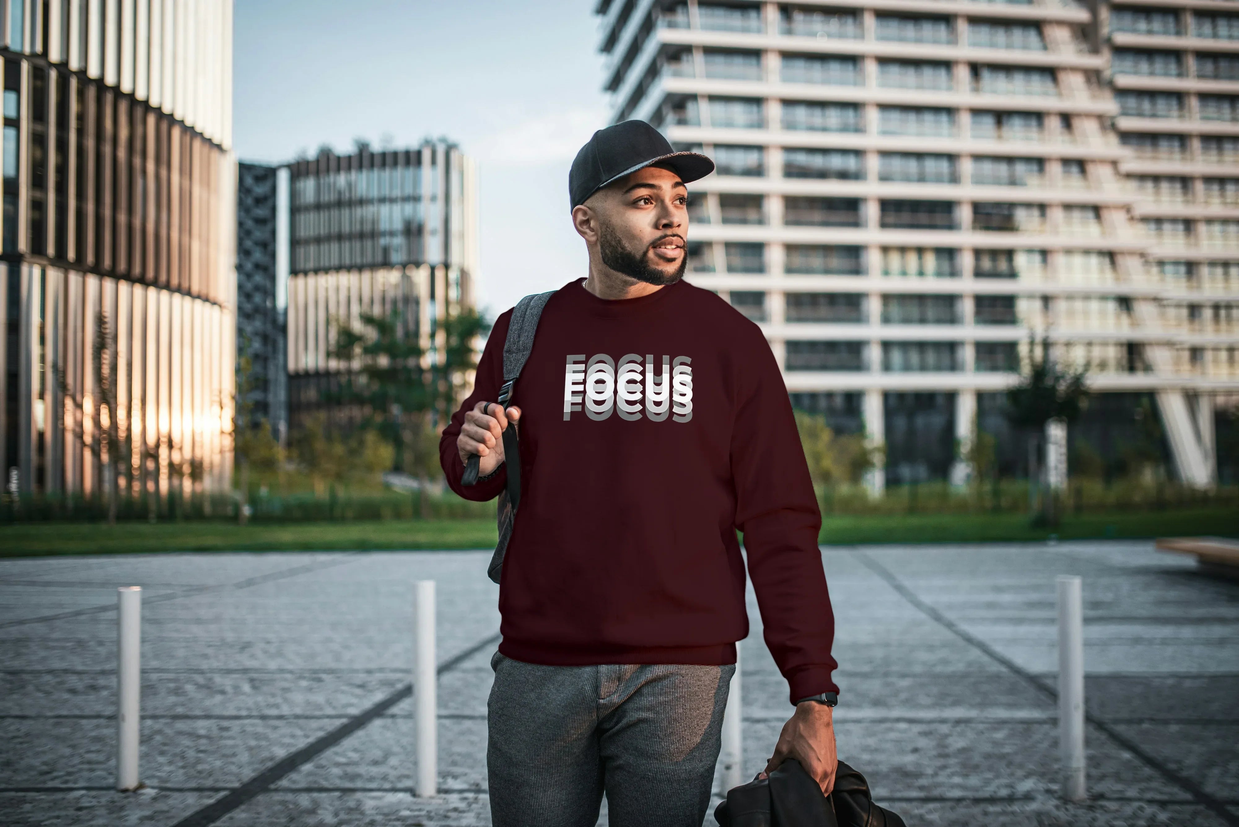 Focus Graphic Sweatshirt for Men - Not So Suttle