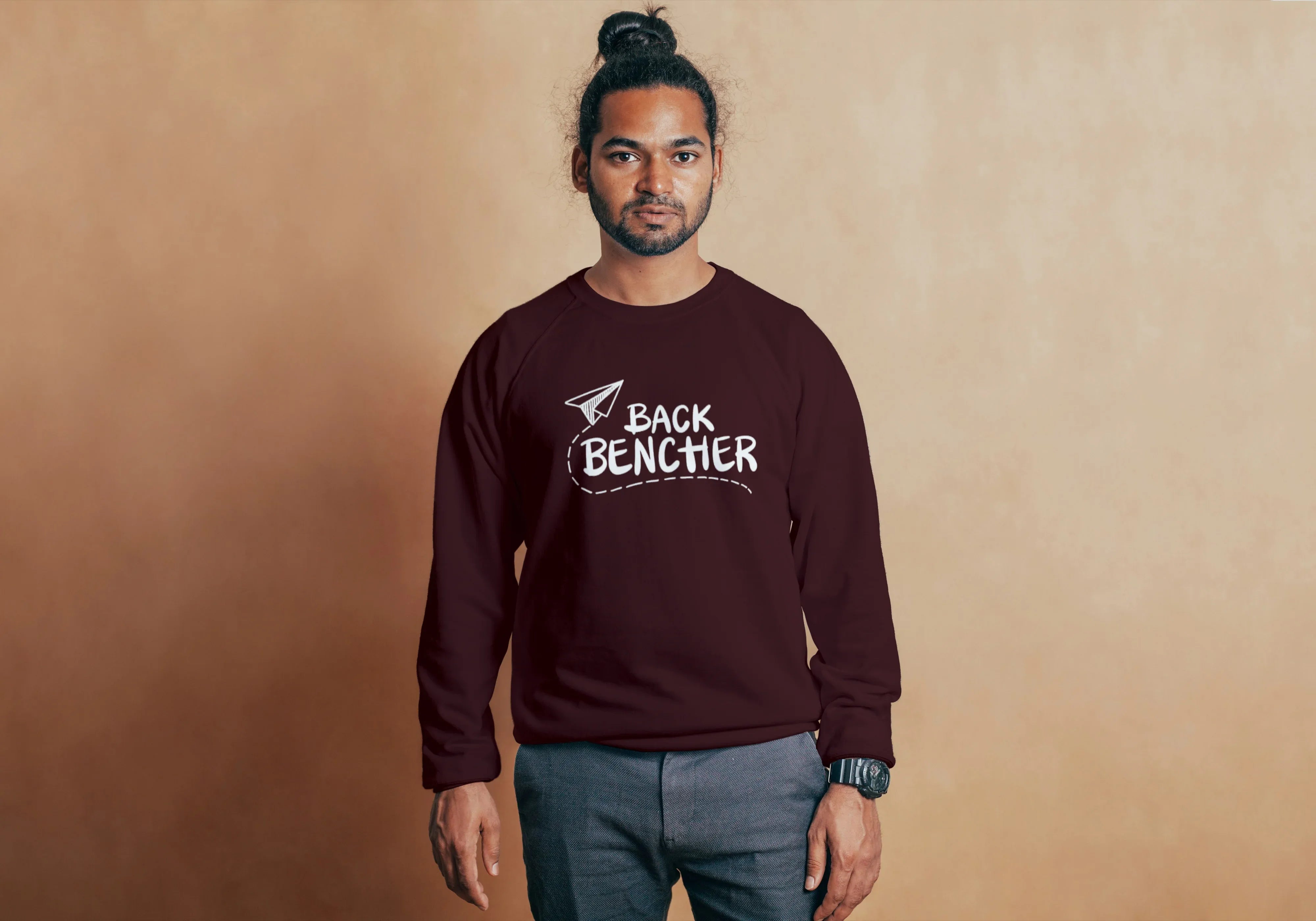 Back Benchers Graphic Sweatshirt for Men - Not So Suttle