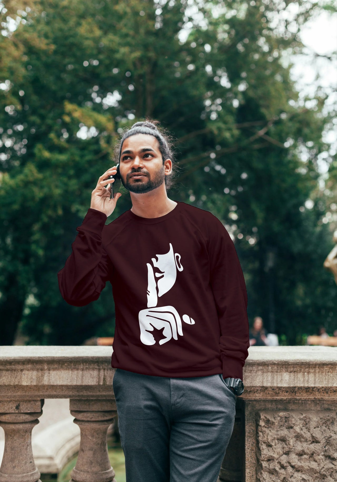 Silent Graphic Sweatshirt for Men - Not So Suttle