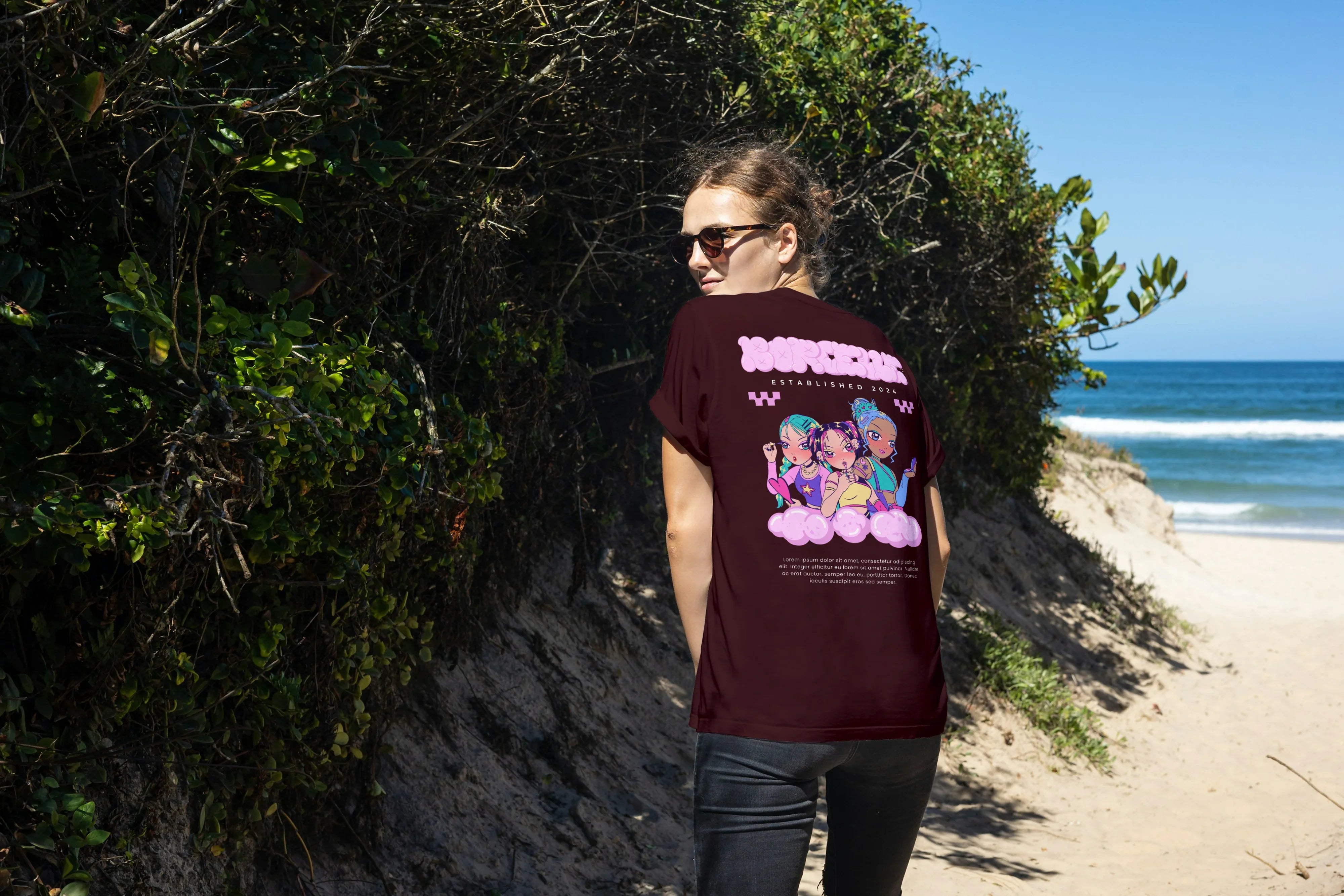 Borocelle Graphic Oversized Classic T-Shirt for Women - Not So Suttle