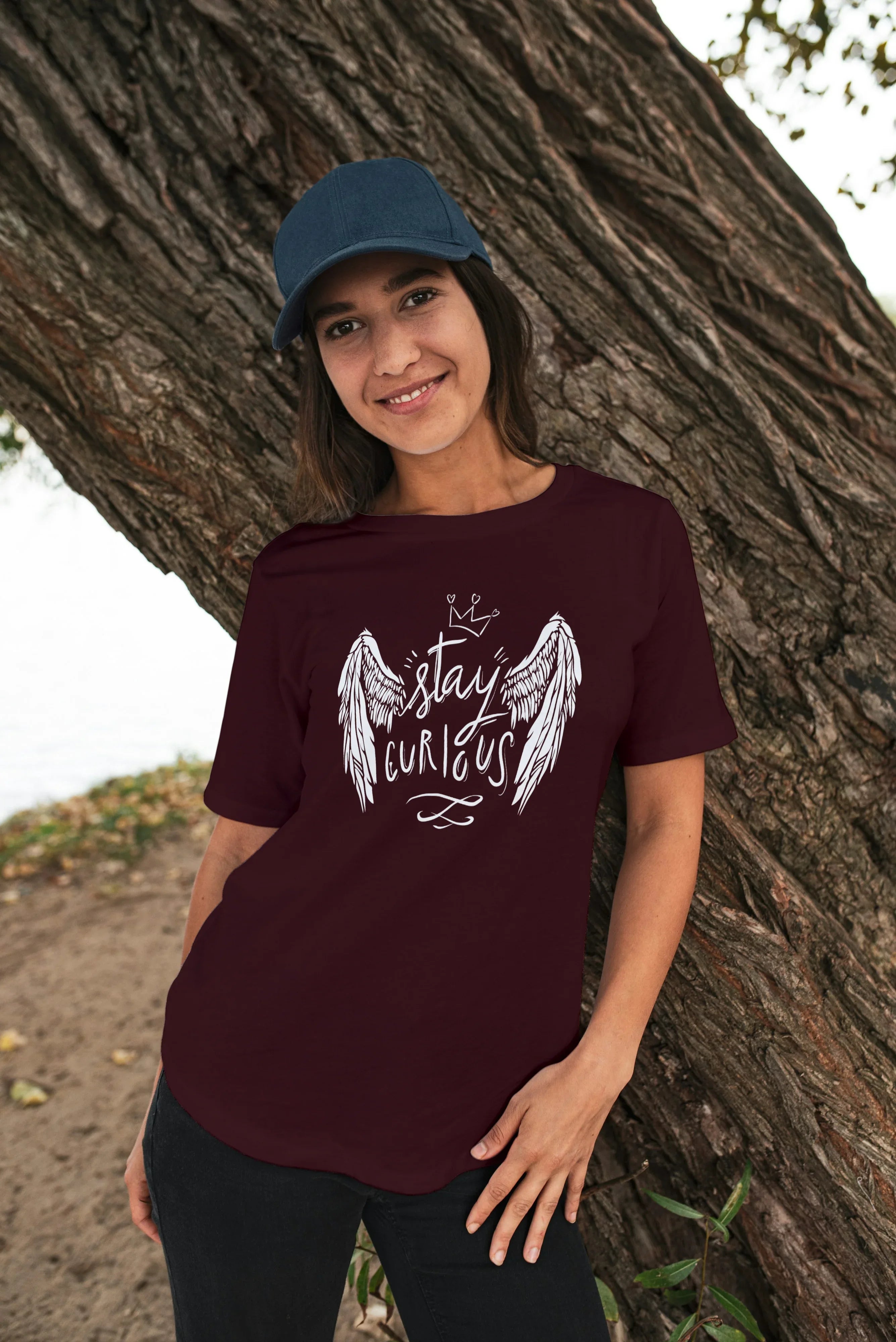Stay Curious Graphic Oversized Classic T-Shirt for Women - Not So Suttle