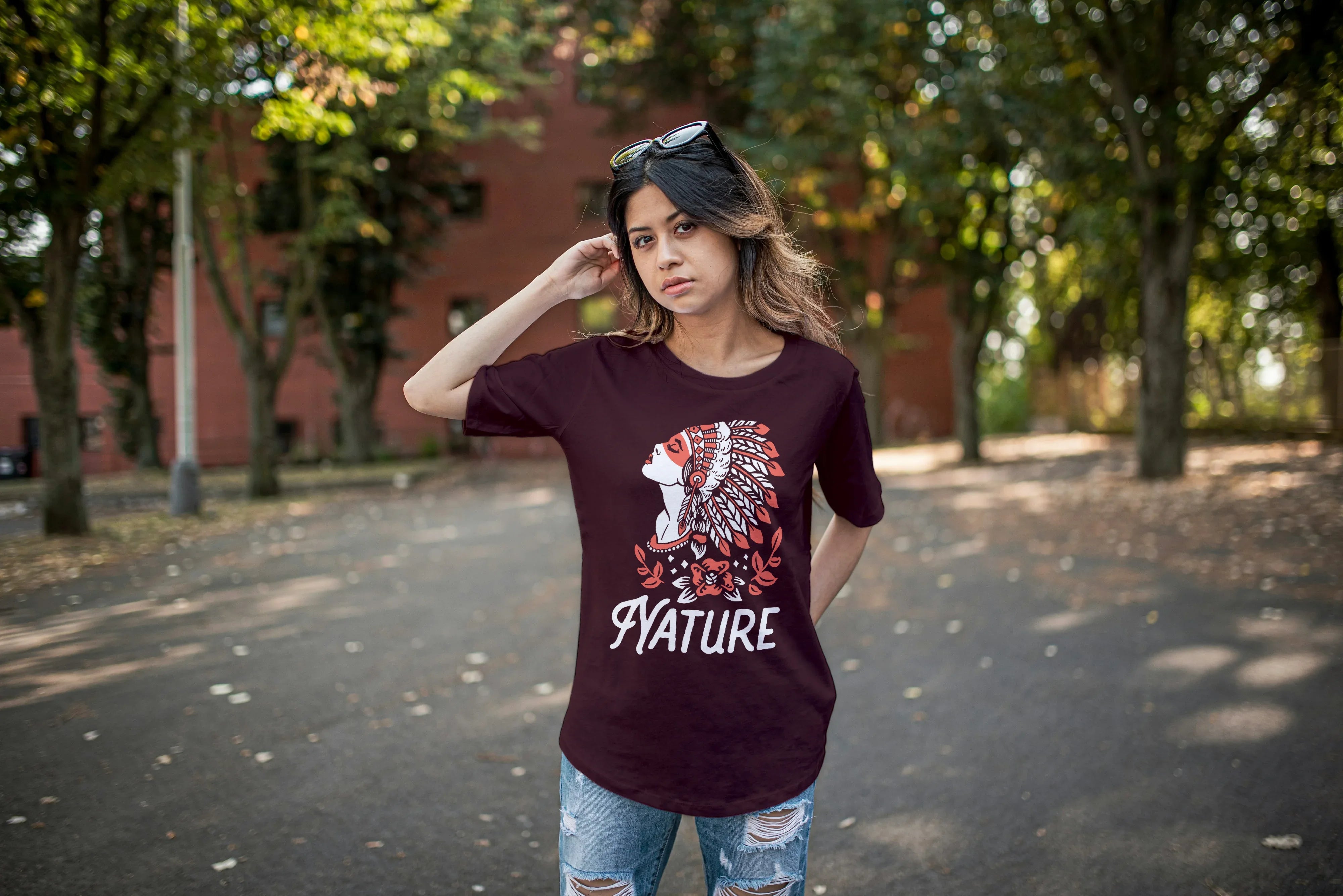 Nature Graphic Oversized Classic T-Shirt for Women - Not So Suttle