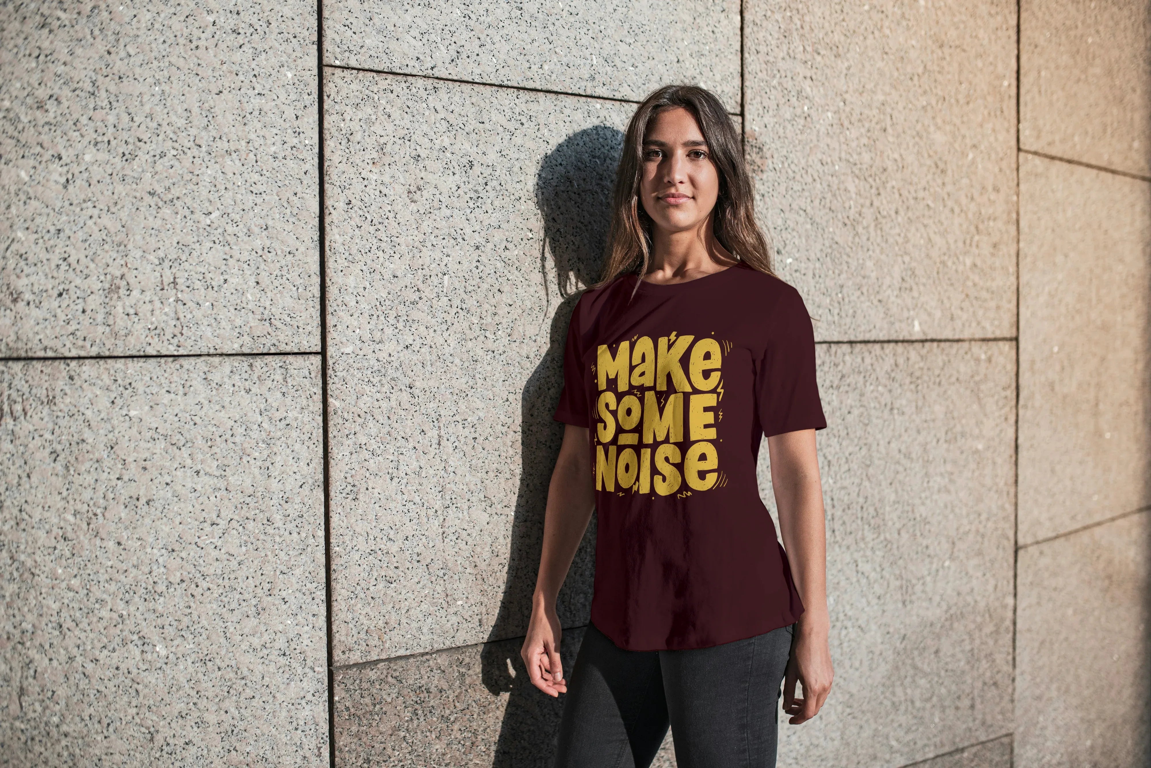 Make Some Noise Graphic Oversized Classic T-Shirt for Women - Not So Suttle