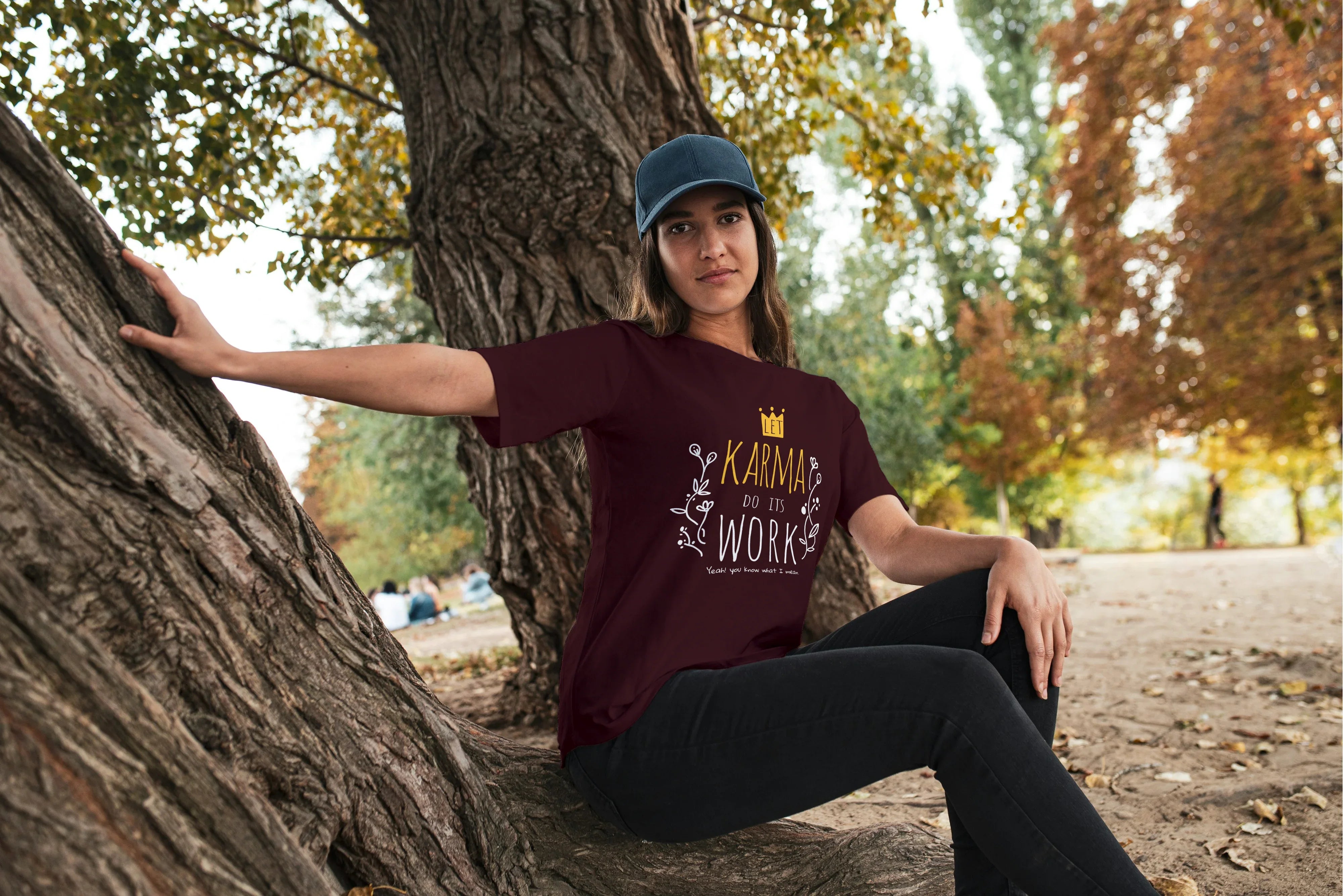 Karma Graphic Oversized Classic T-Shirt for Women - Not So Suttle