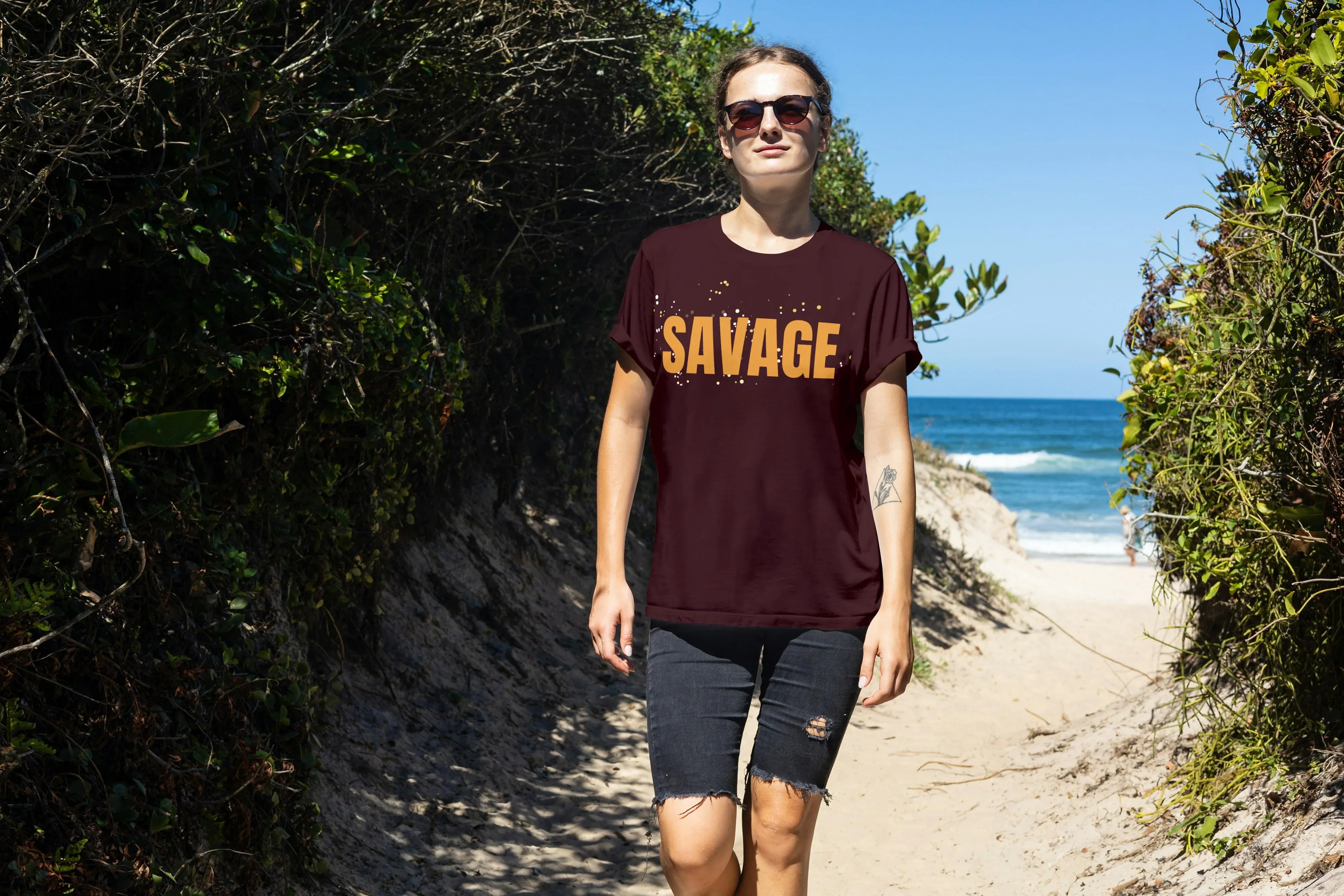 Savage Graphic Oversized Classic T-Shirt for Women - Not So Suttle