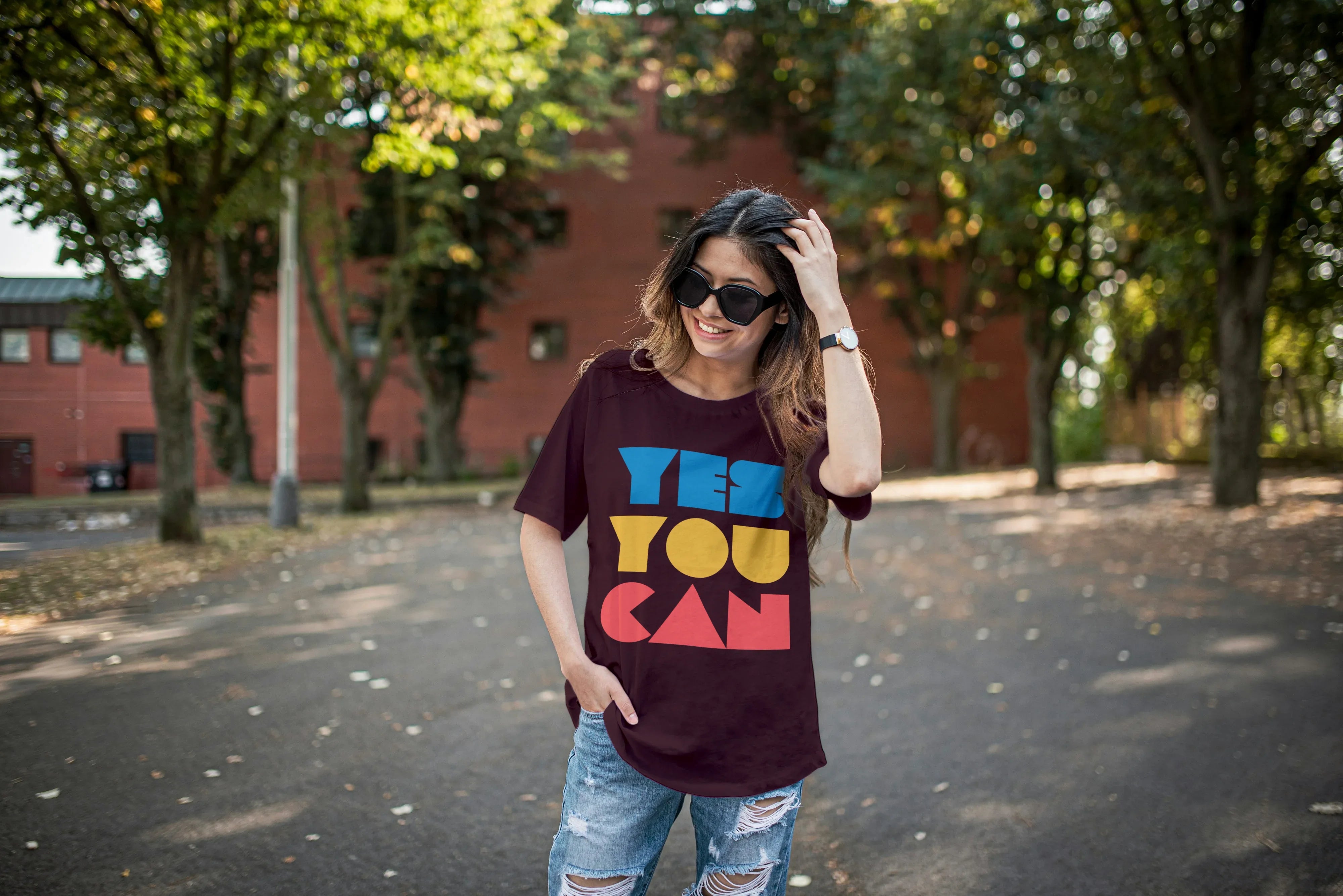 Yes You Can Graphic Oversized Classic T-Shirt for Women - Not So Suttle