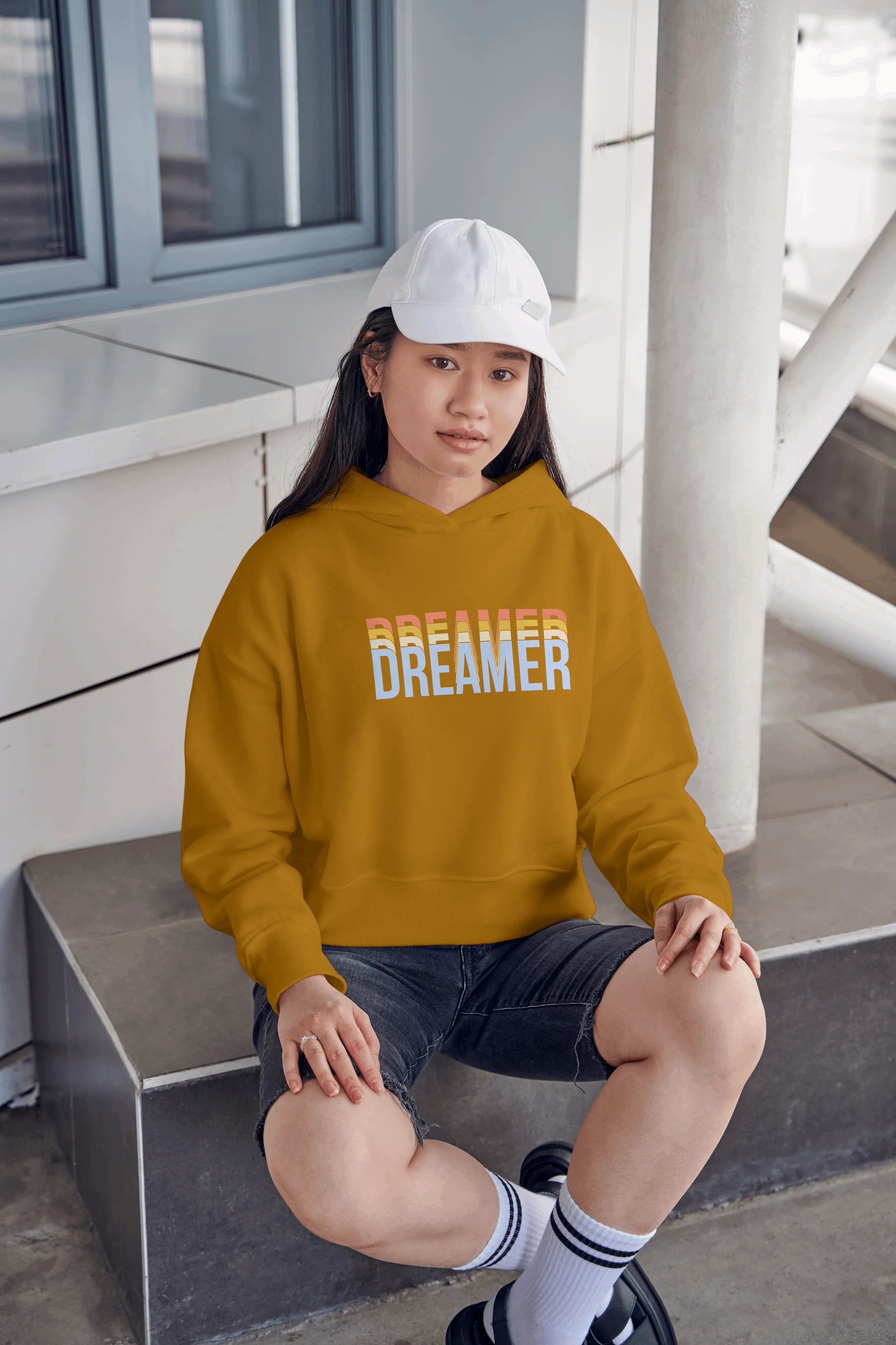 Dreamer Graphic Cropped Hoodie for Women - Not So Suttle