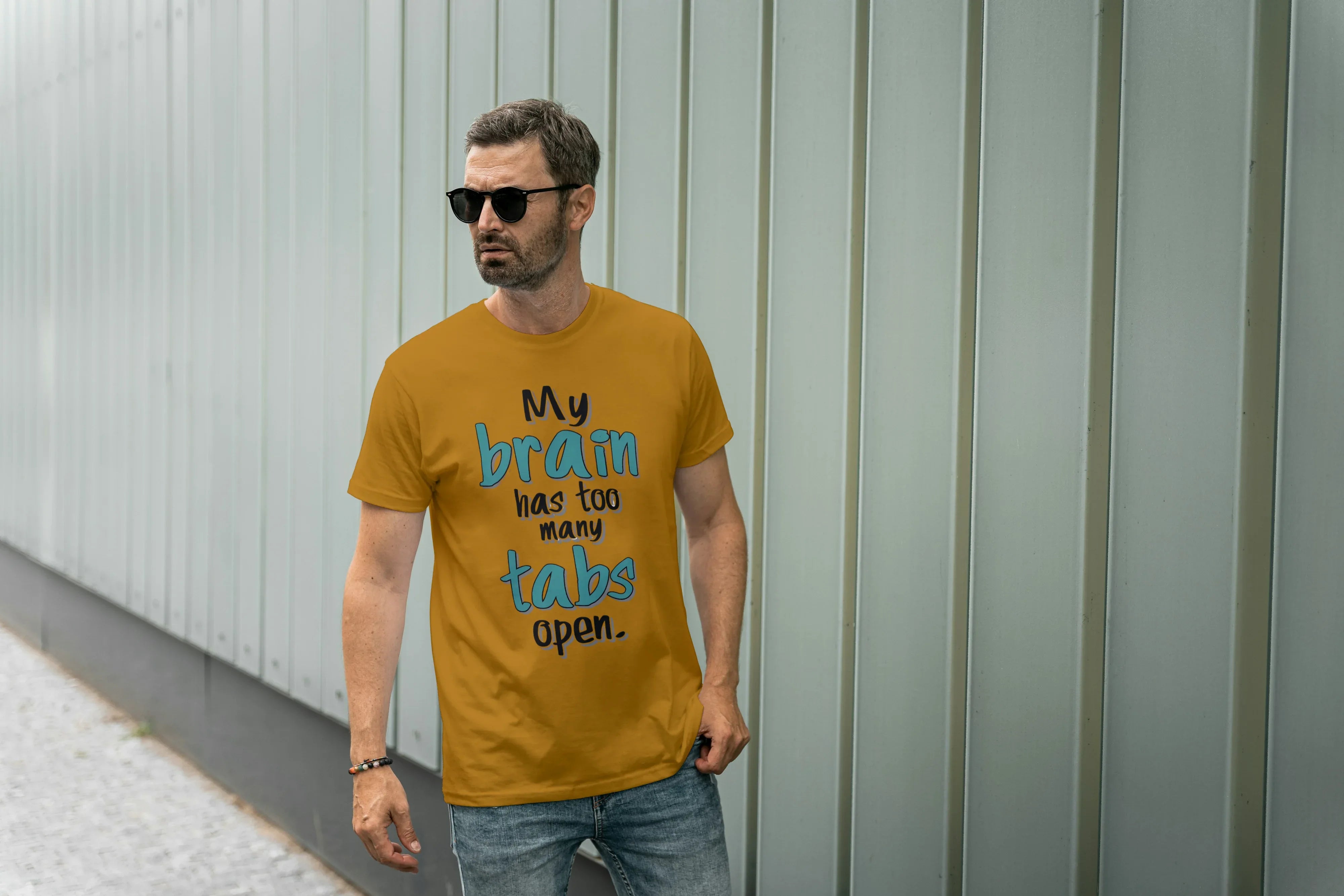 Too Many Tabs Graphic Classic Crew T-Shirt for Men - Not So Suttle