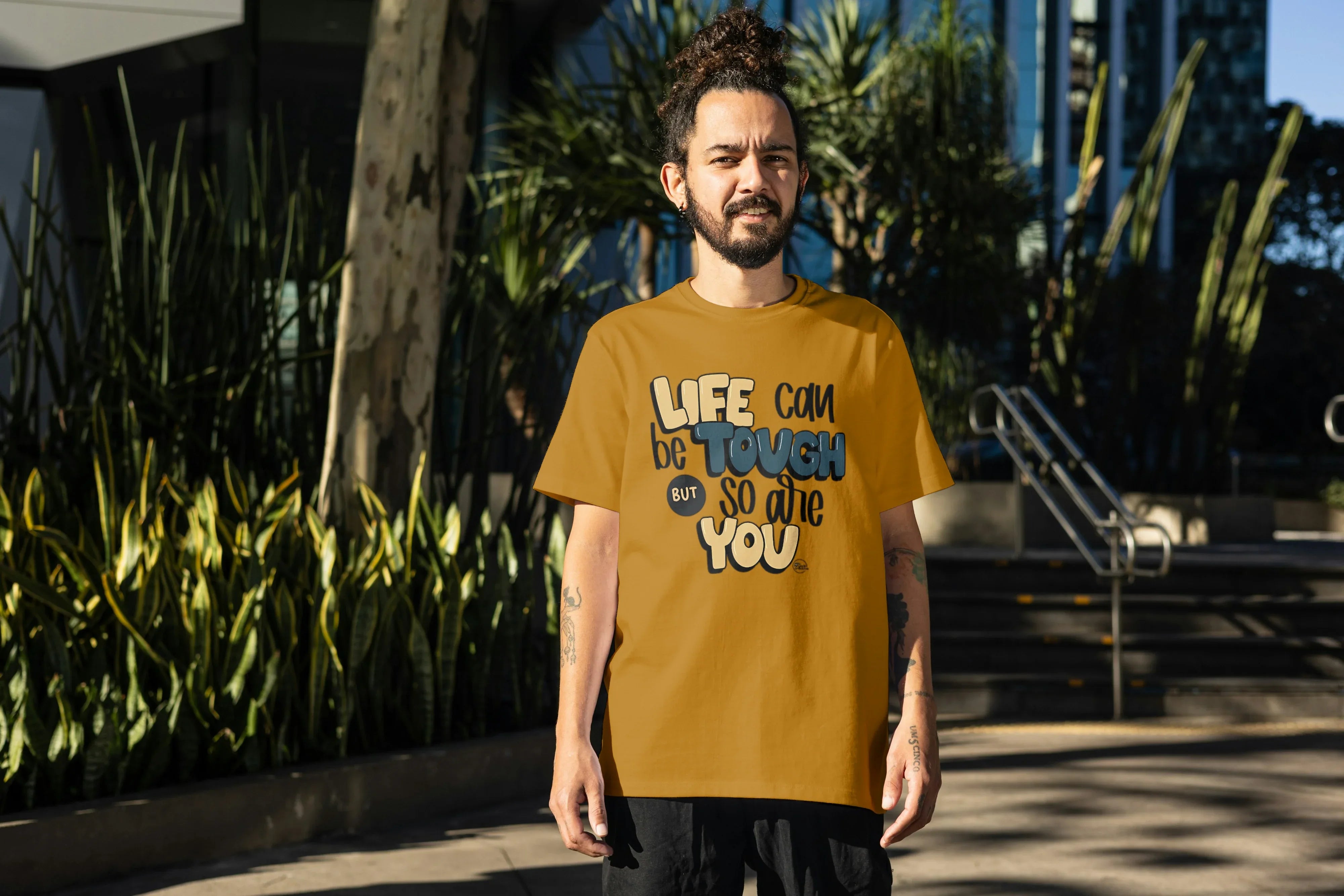 Life Can Be Tough So Are You Graphic Oversized Classic T-Shirt for Men - Not So Suttle