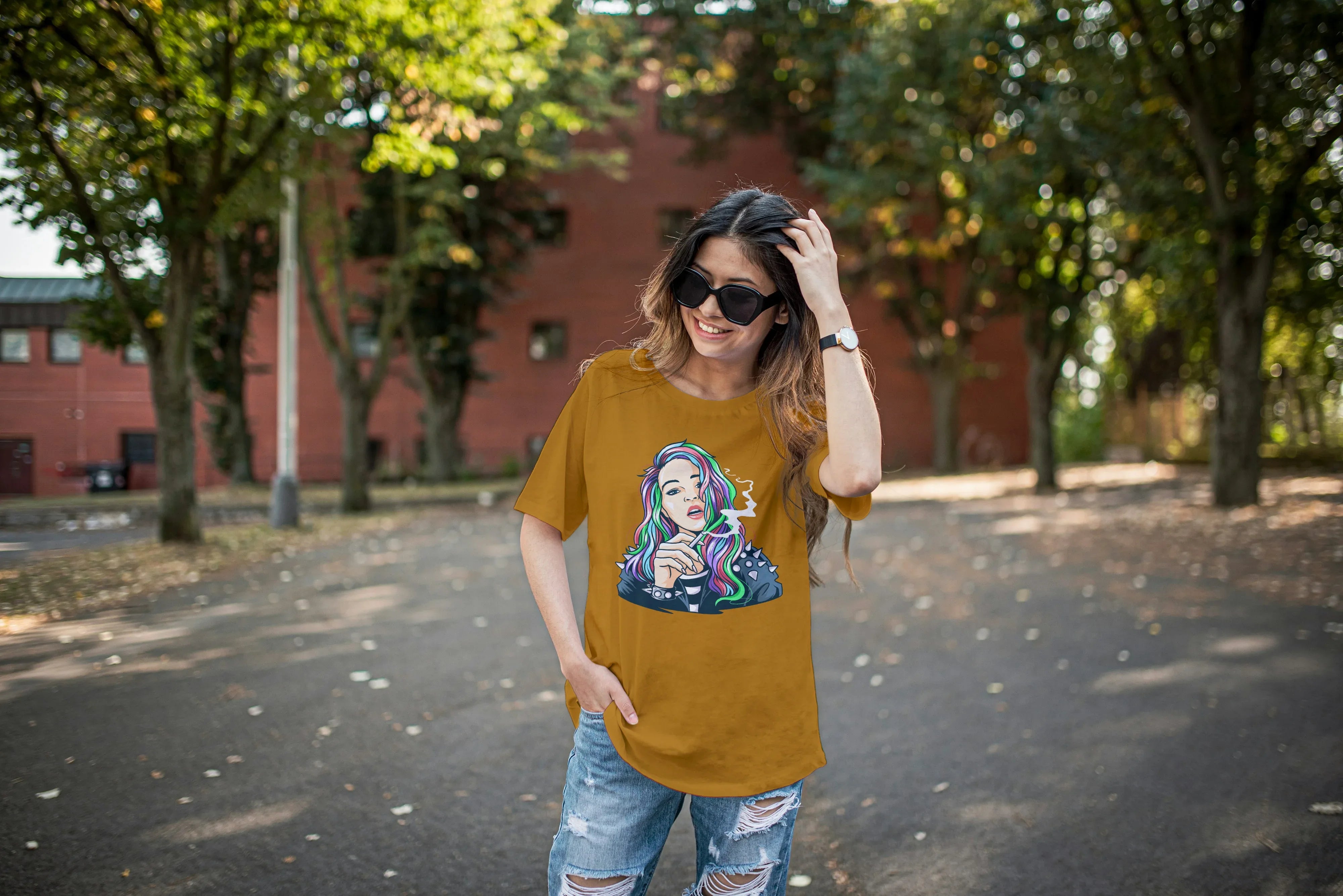 Rebel Graphic Oversized Classic T-Shirt for Women - Not So Suttle