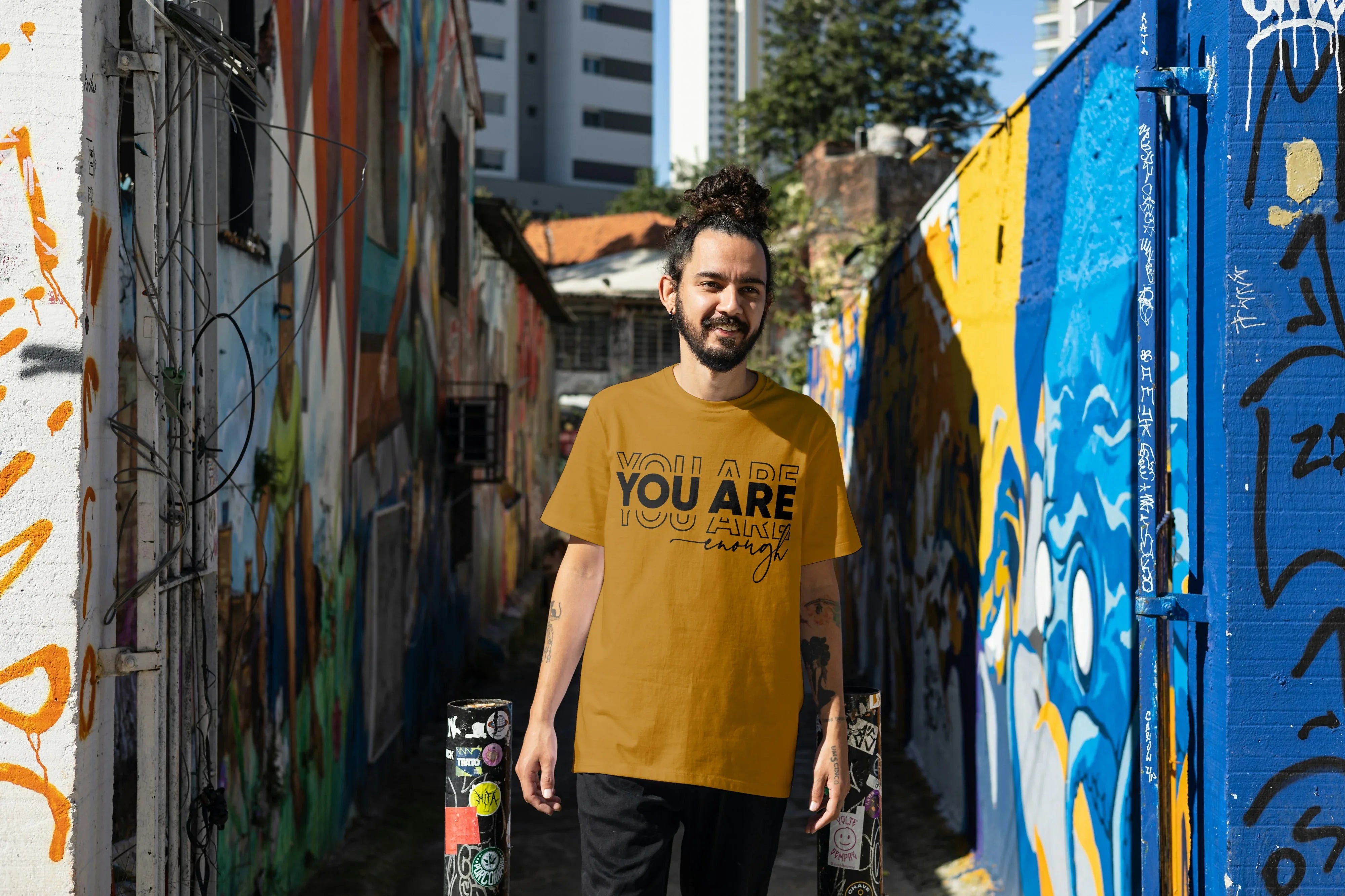You Are Enough Graphic Oversized Classic T-Shirt for Men - Not So Suttle