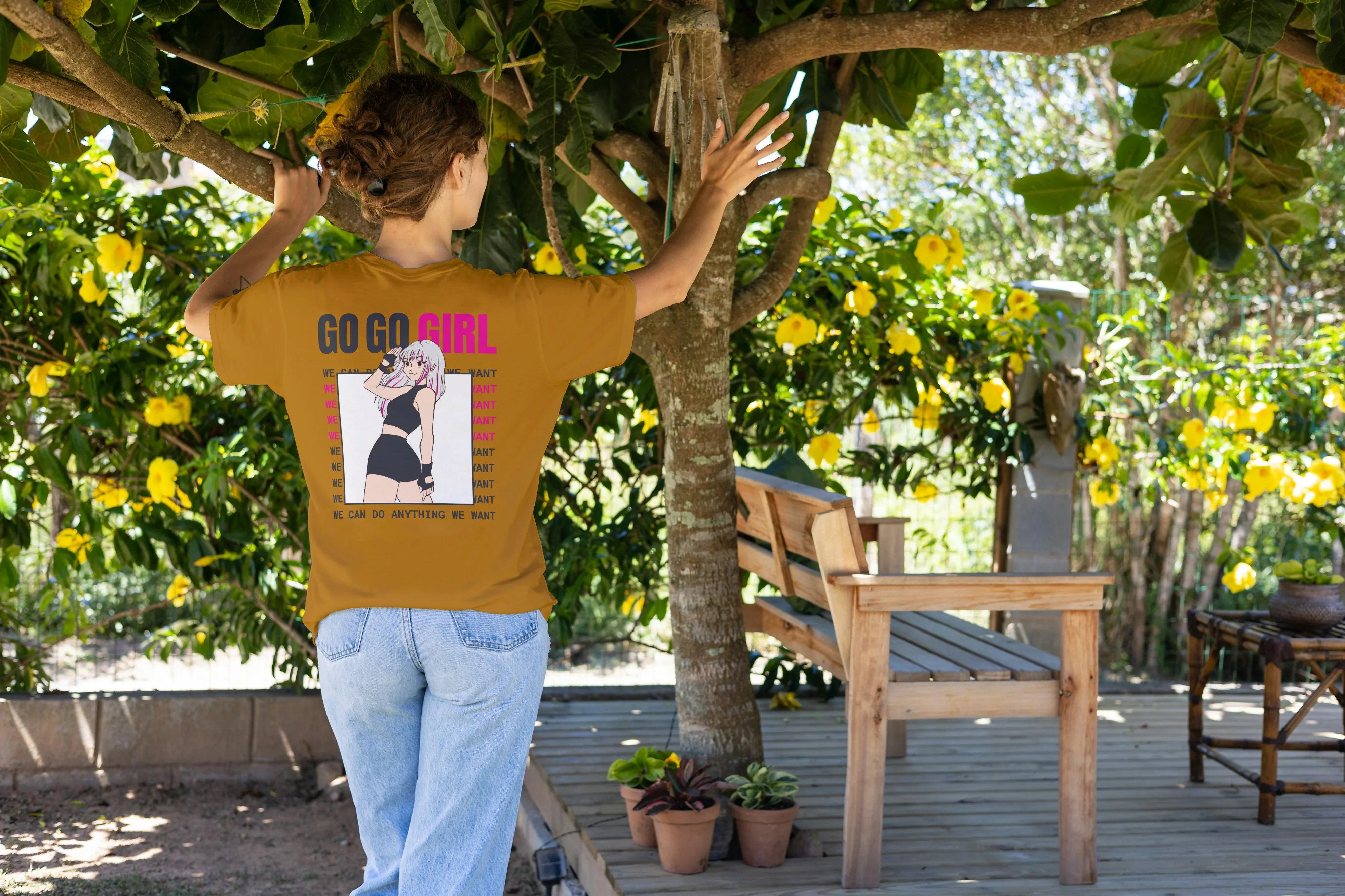 Go Go Girl Graphic Oversized Classic T-Shirt for Women - Not So Suttle