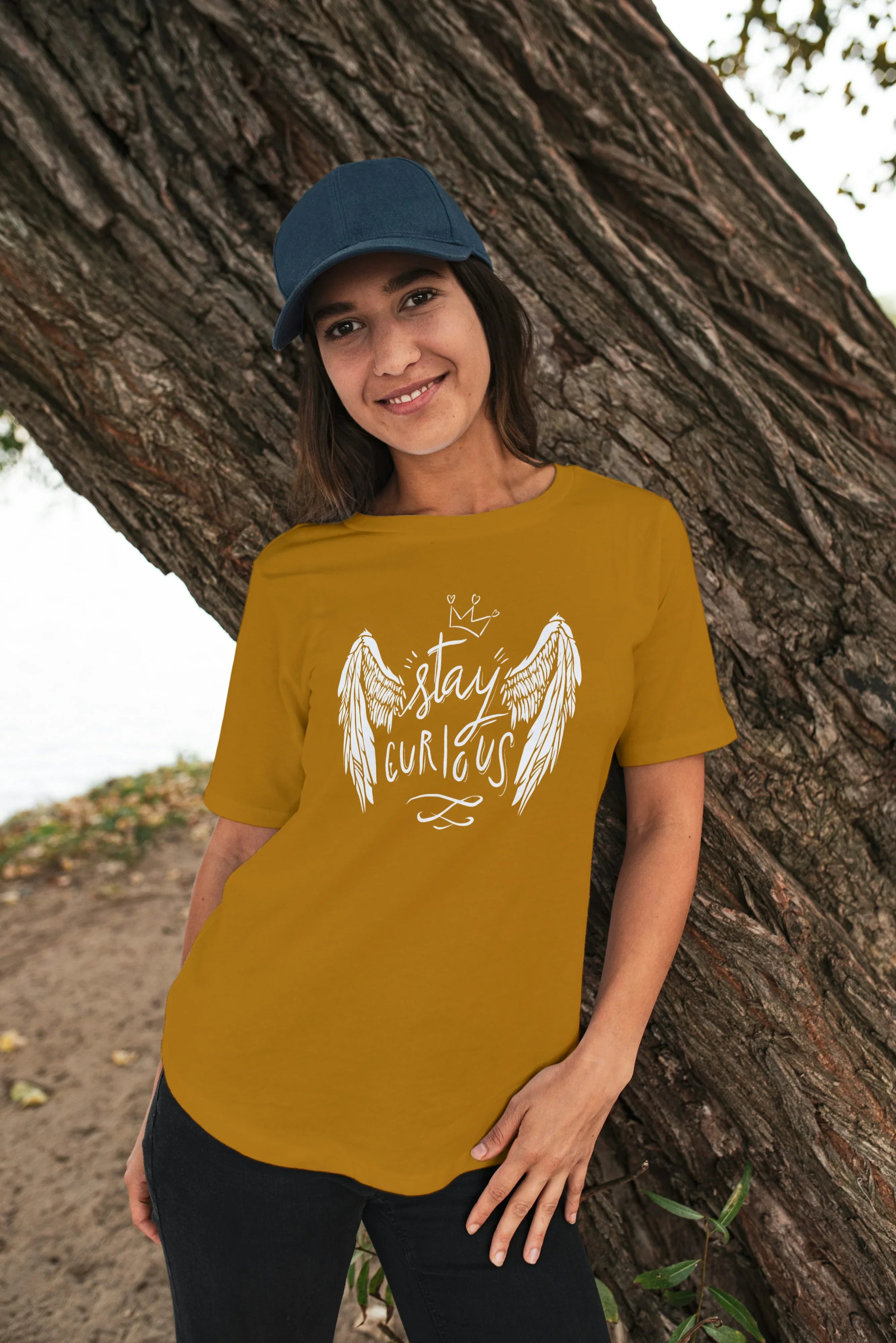 Stay Curious Graphic Oversized Classic T-Shirt for Women - Not So Suttle